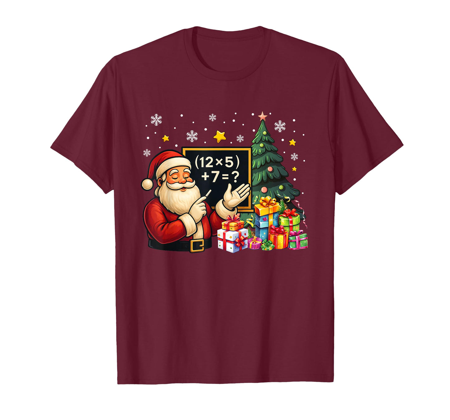 67 Teacher Santa Christmas Six Seven Meme Brainrot Math Xmas T-Shirt