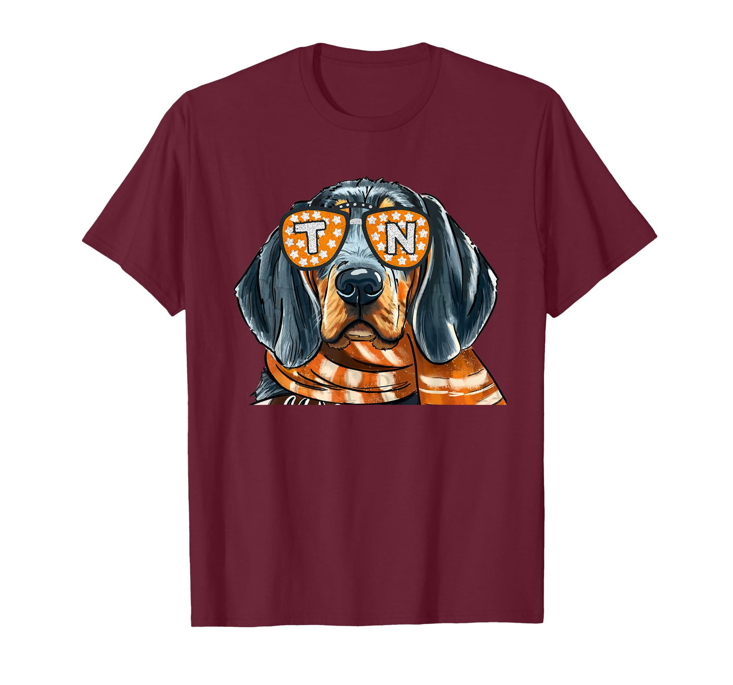 Vintage Orange Blooded Tennessee Dog Lover Outfit T-Shirt