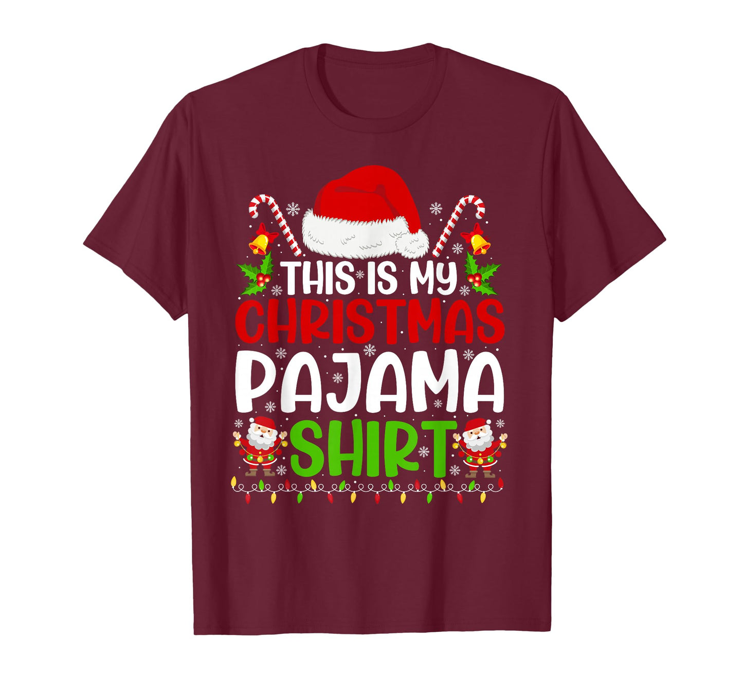 This is My Christmas Pajama Funny Xmas PJs Men Women Family T-Shirt