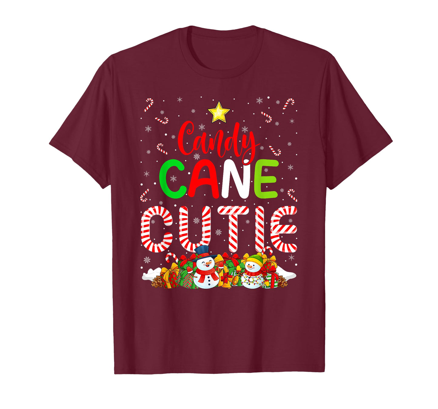 Candy Cane Cutie Christmas Pajama Costume Adults and Kids T-Shirt