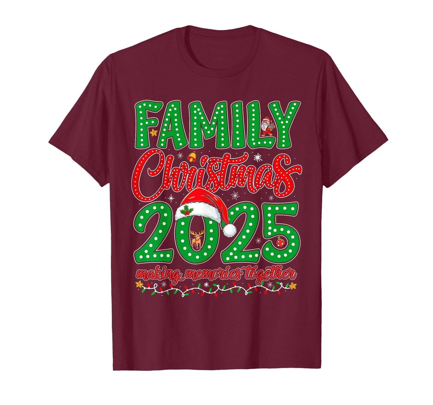 Family Christmas 2025 Squad Santa Elf Xmas Matching Outfit T-Shirt