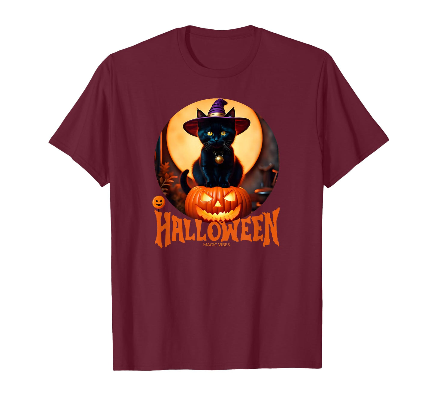 Creepy Cute Black Cat | Halloween Magical Vibes T-Shirt