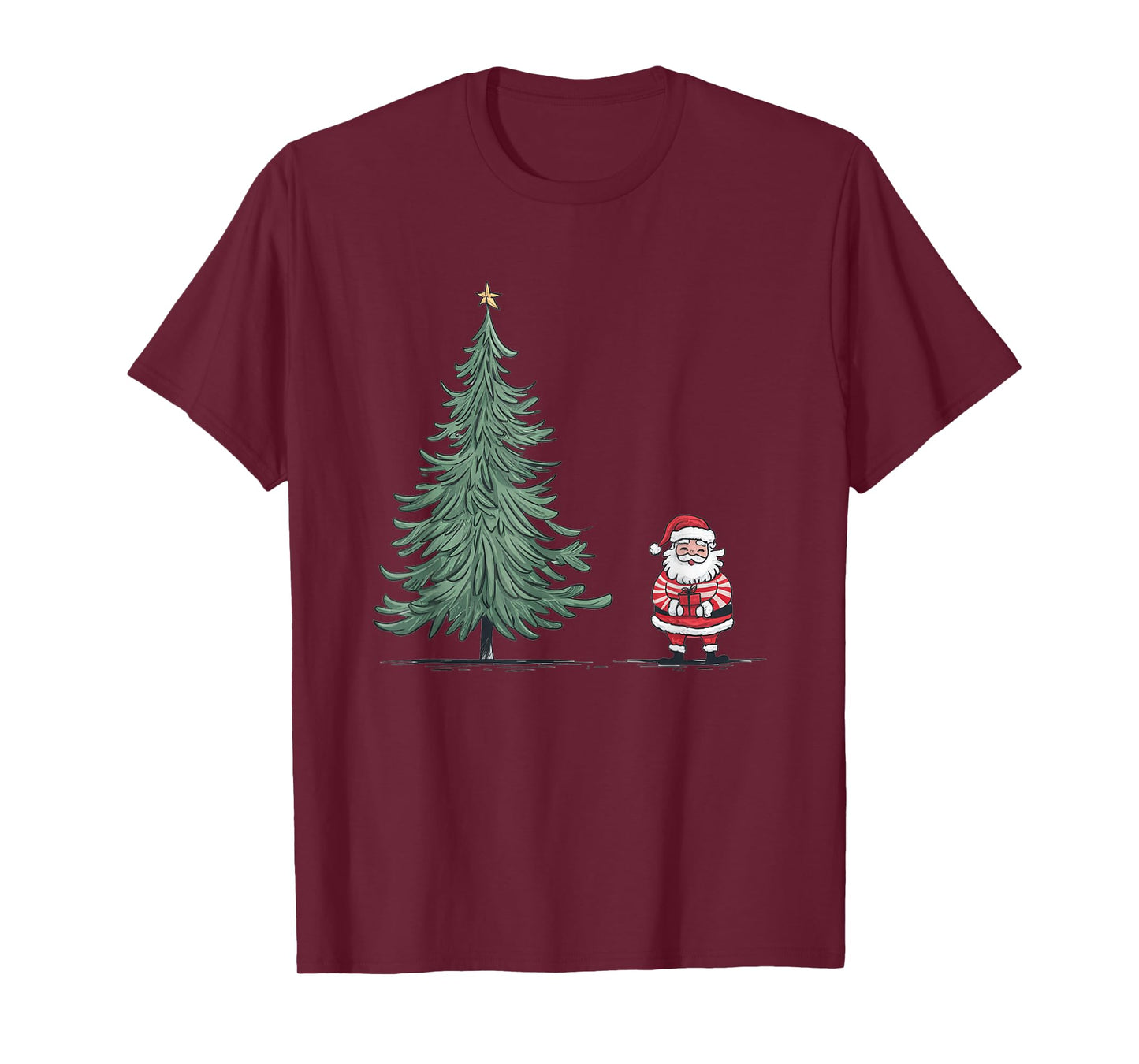 Oops I Forgot Santa Claus Christmas Tree T-Shirt
