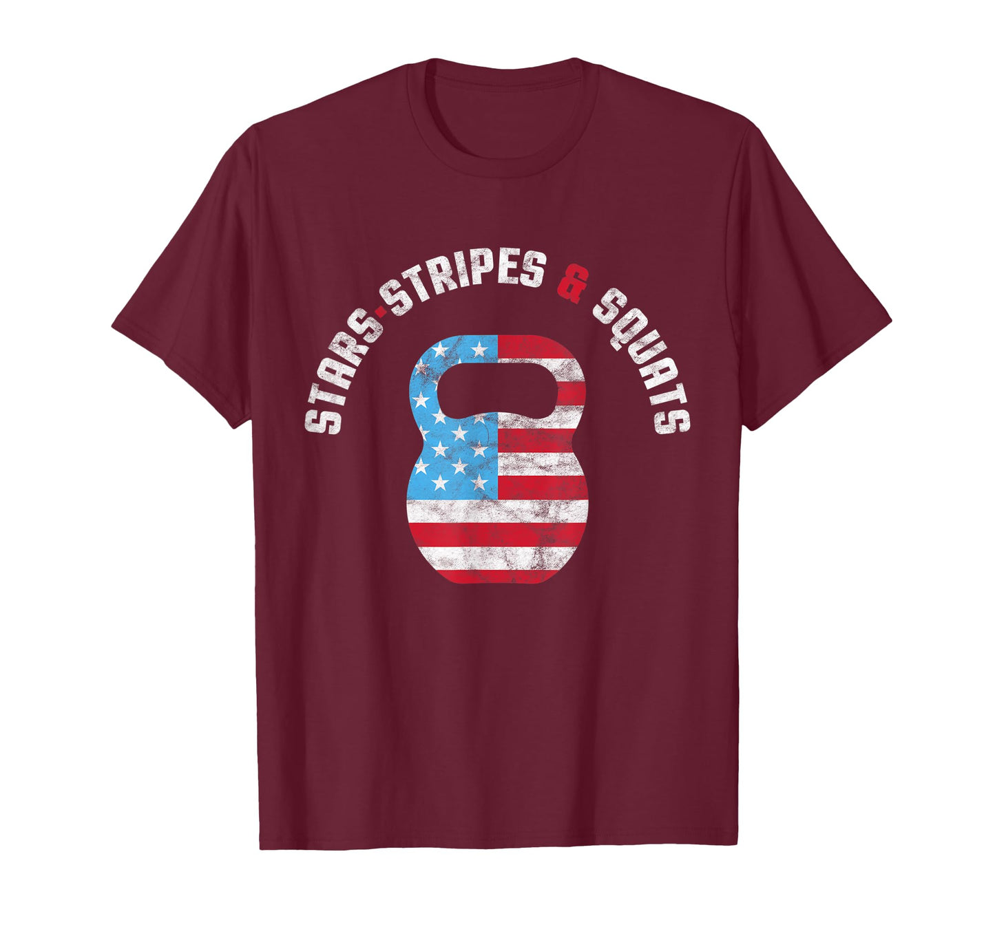 stars stripes and squad Workout Gym USA Flag 4th July T-Shirt