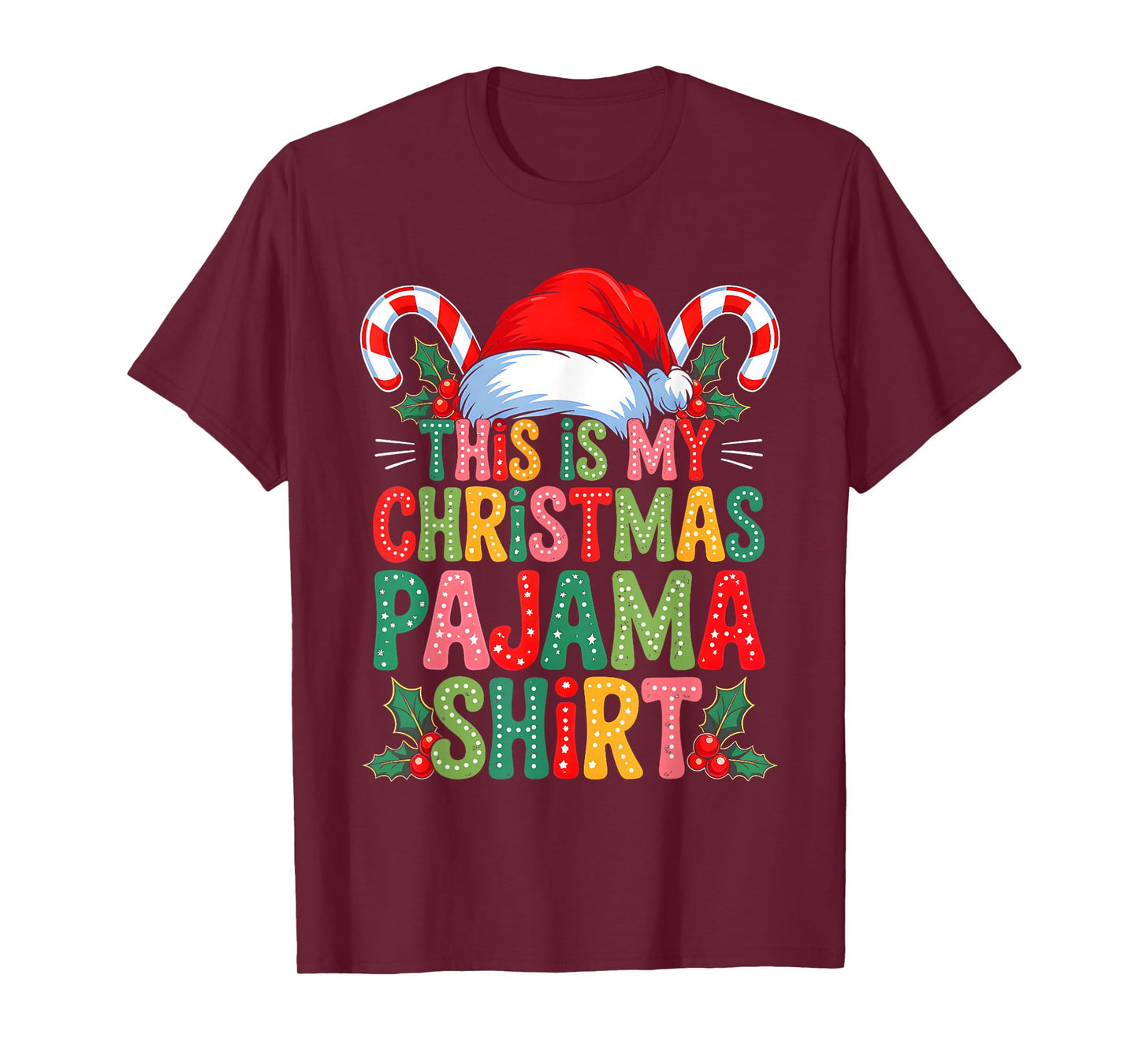 Groovy This is My Christmas Pajama Shirt Funny Xmas Family T-Shirt