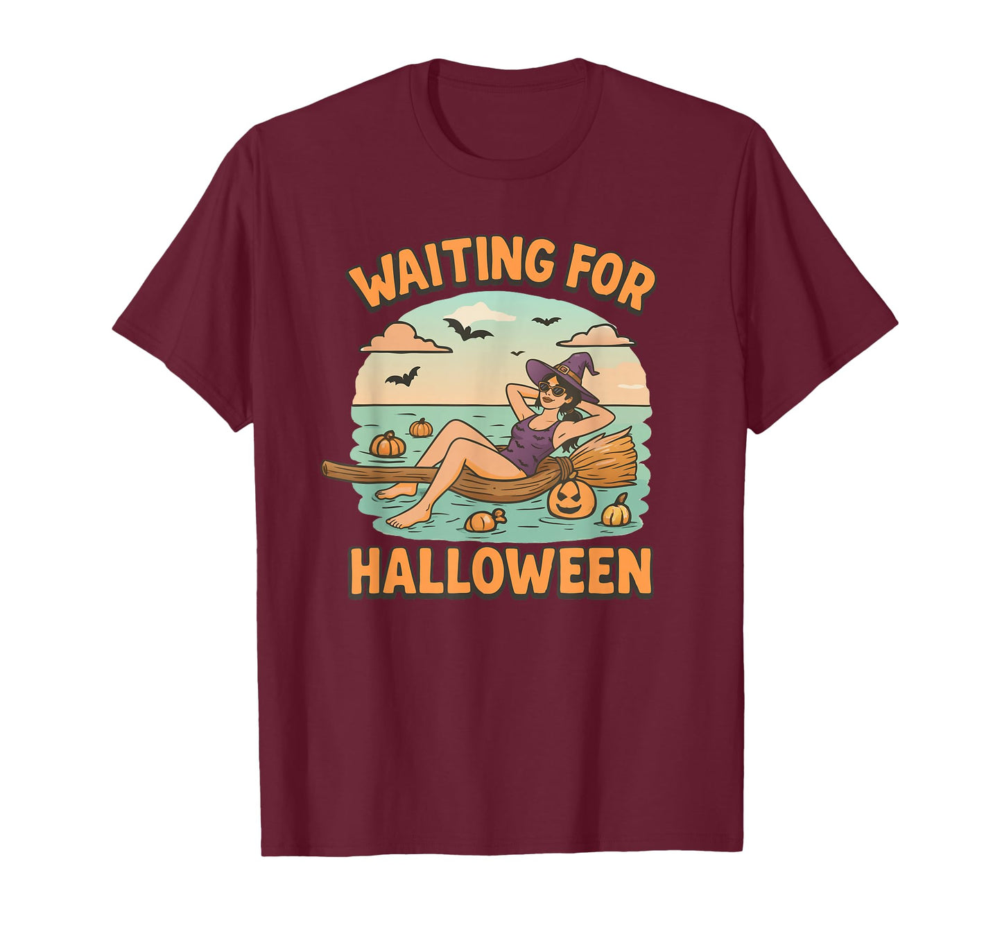 Waiting for Halloween Witch Summerween T-Shirt