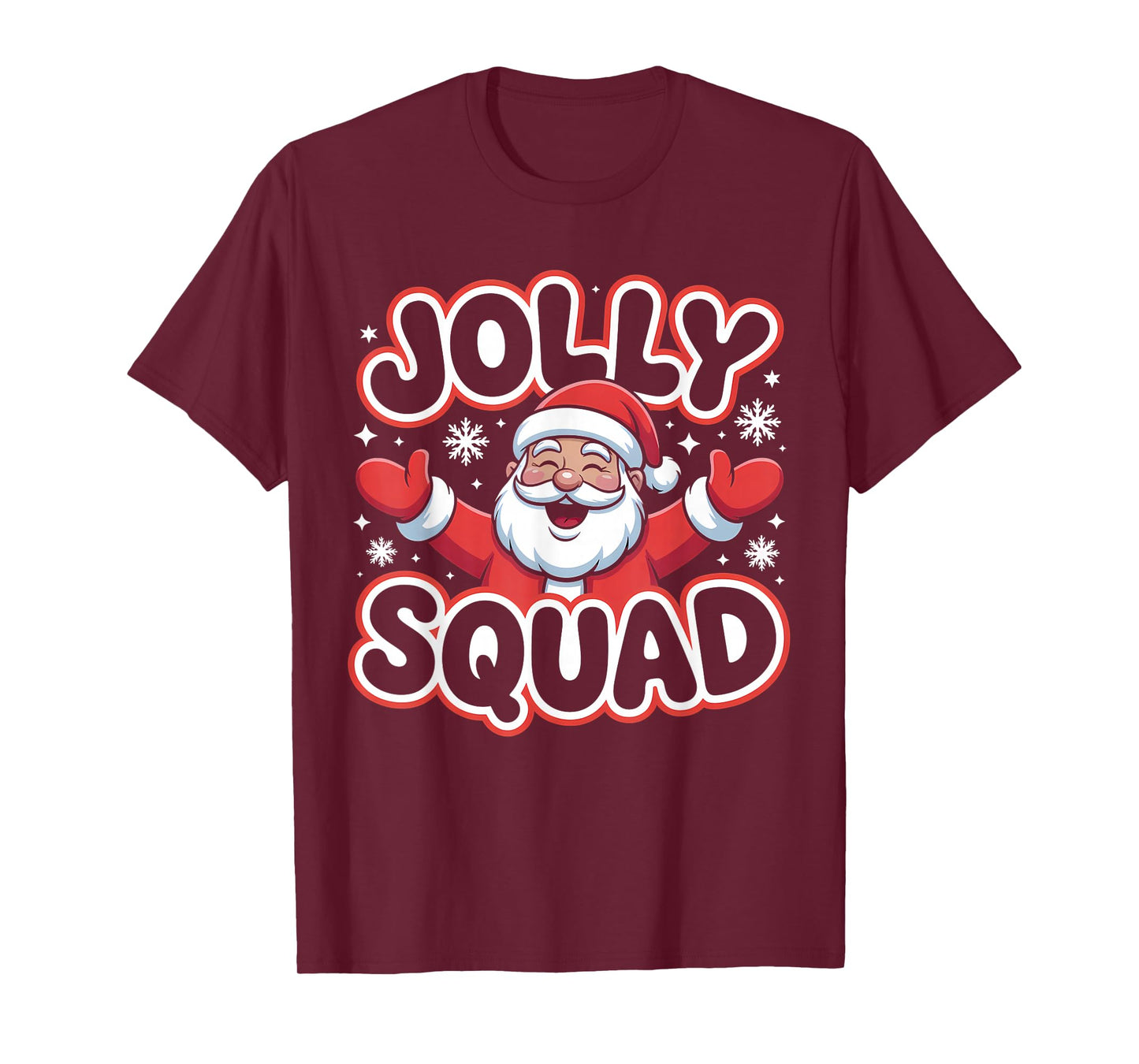 Jolly Squad Funny Santa Christmas Holiday T-Shirt