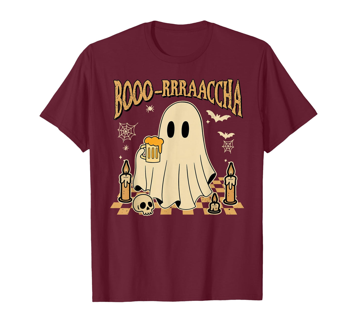 Mexican Spanish Boo Drinking Beer Halloween Boo-rrraaccha T-Shirt
