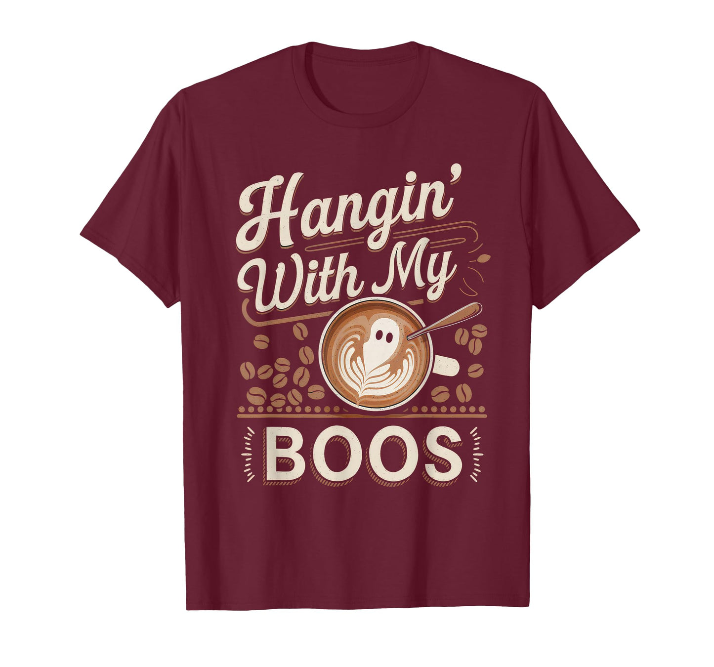 Hangin' with My Boos Tshirt Halloween Ghost Scary Witch Men T-Shirt