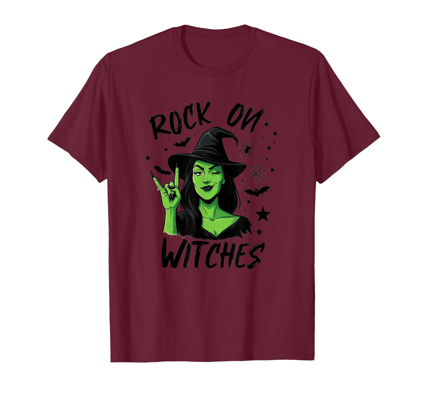 Rock on Witches, Funny Halloween Design T-Shirt