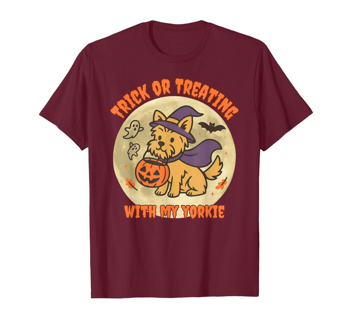 Trick or Treating with My Yorkie Halloween Dog T-Shirt