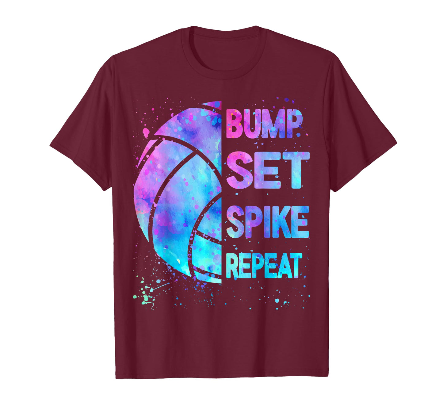 Volleyball Bump Set Spike Repeat Women Teen Girls T-Shirt