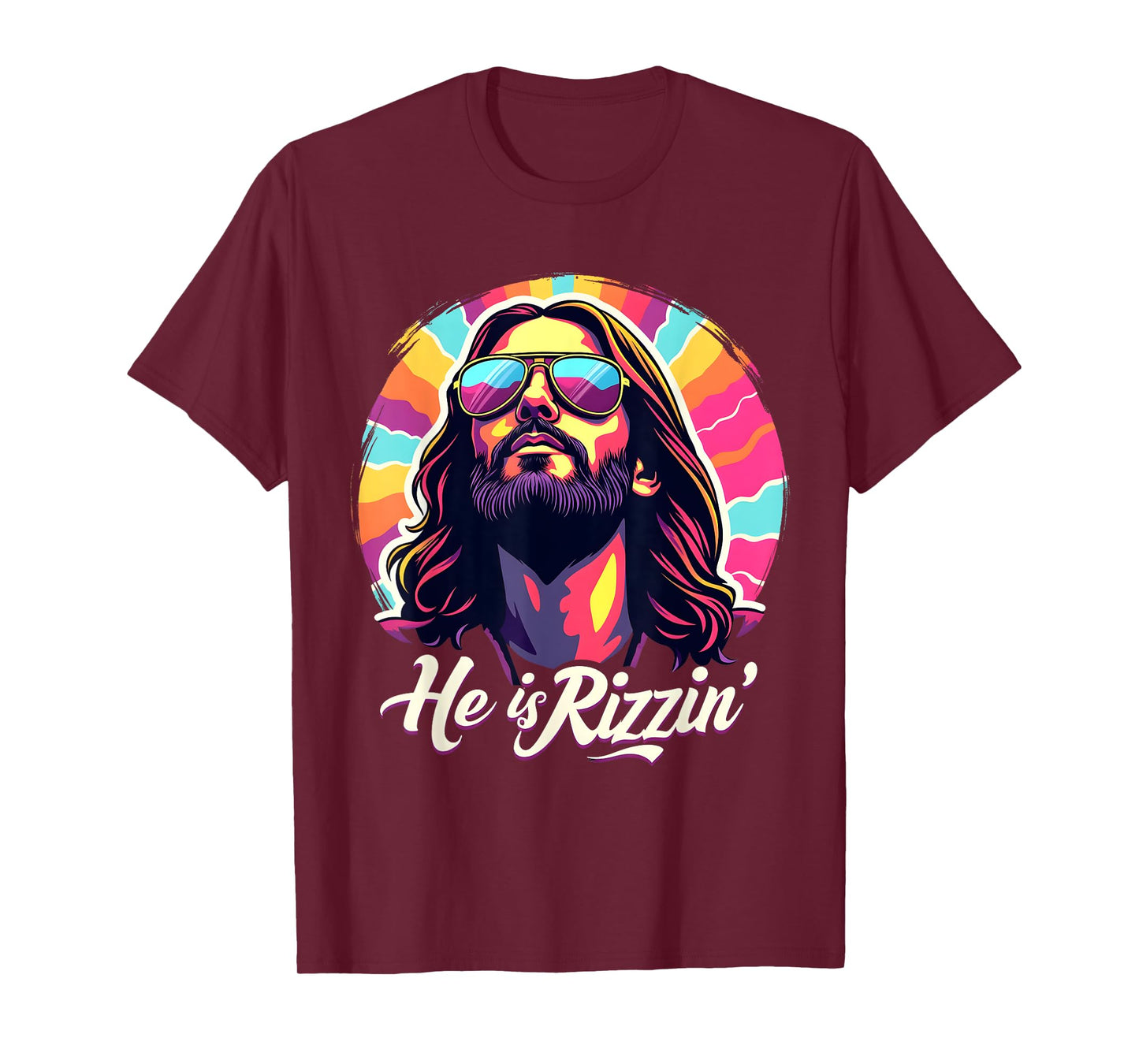 Retro Vintage Jesus Christian He Is Rizzin' Jesus Is Rizzen T-Shirt