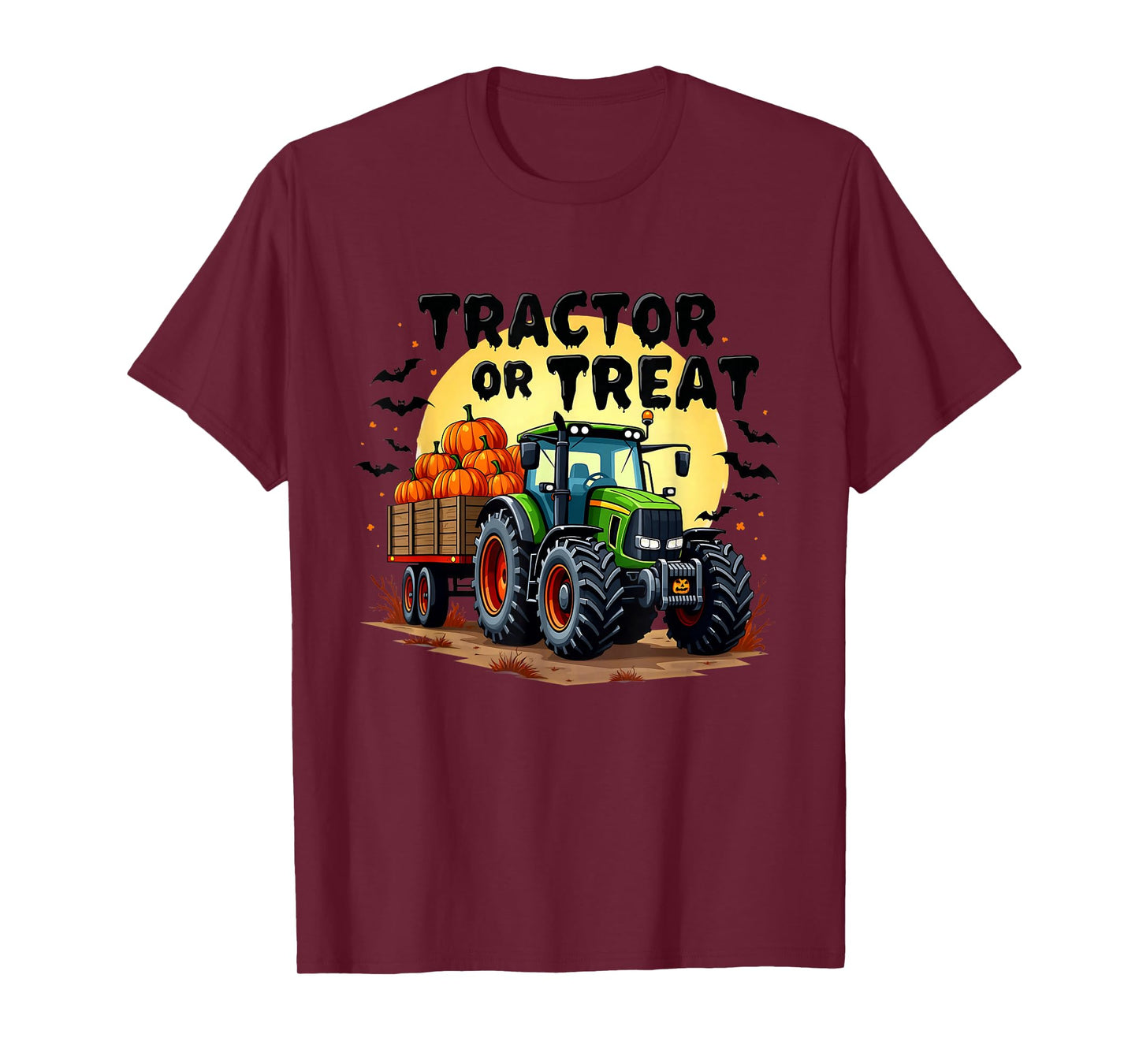 Tractor or Treat Halloween Pumpkin Harvest Trick Or Treat T-Shirt