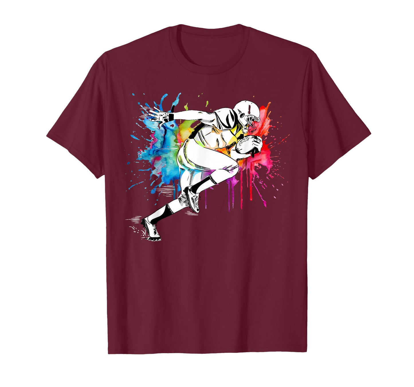 American Football Player Paint T-Shirt