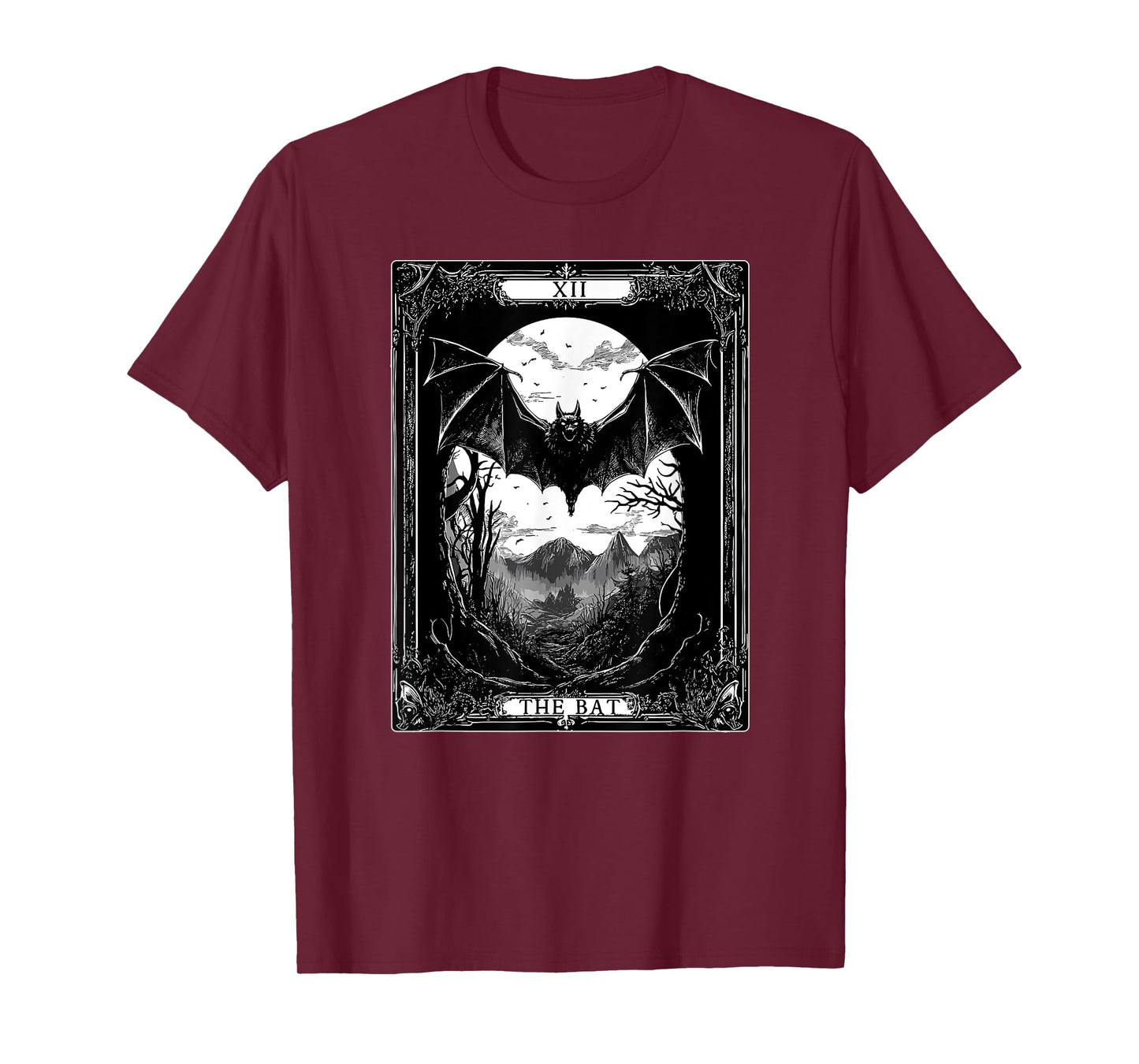 The Bat Tarot Card Vintage Gothic Halloween T-Shirt