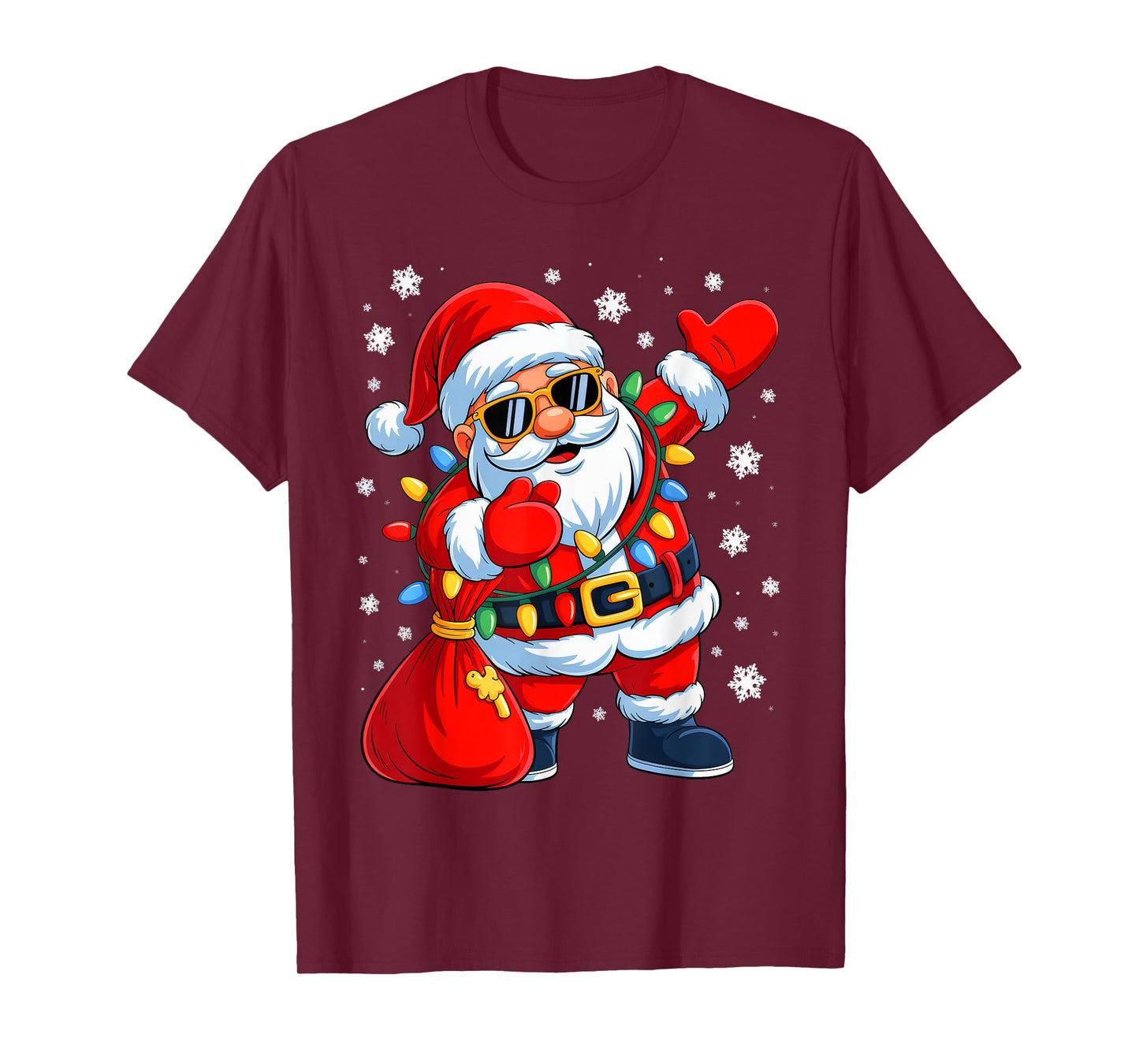 Dabbing Santa Christmas Boys Girls Kids Funny Xmas Squad T-Shirt