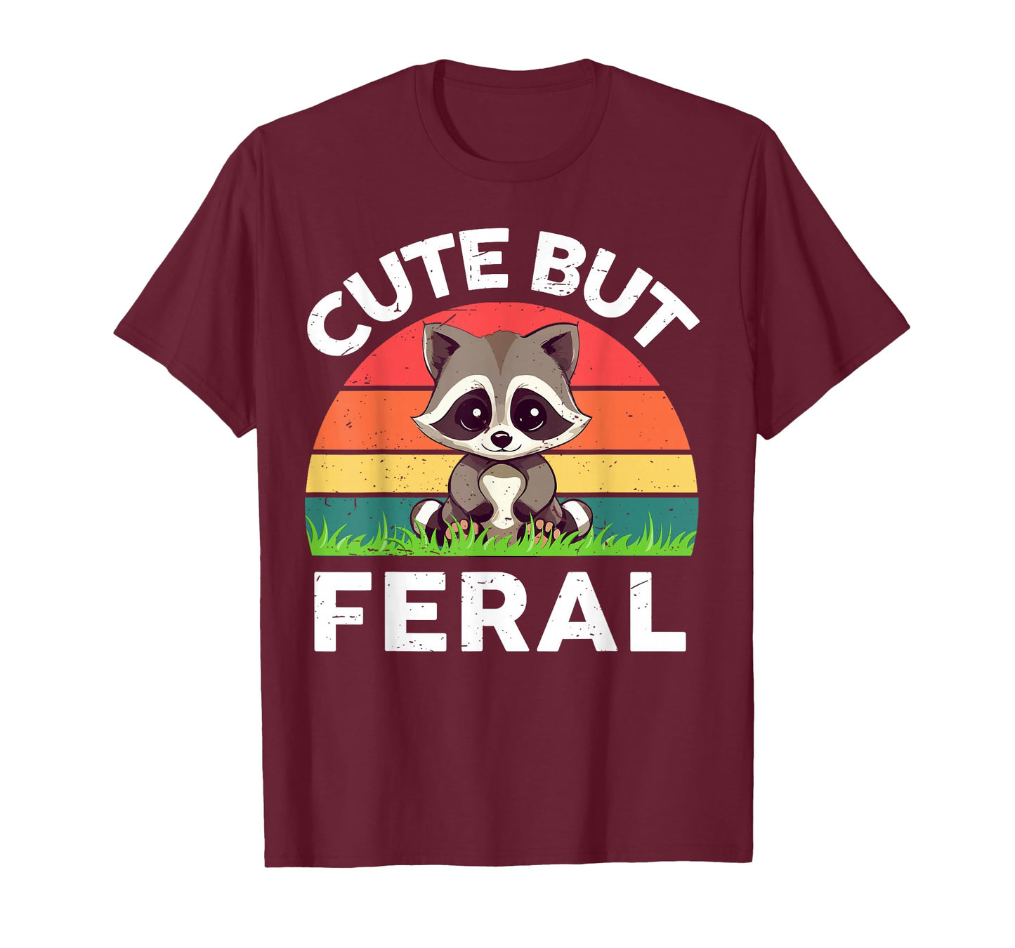 Raccoon Cute But Feral Toddler Boy Funny Raccoon Meme T-Shirt