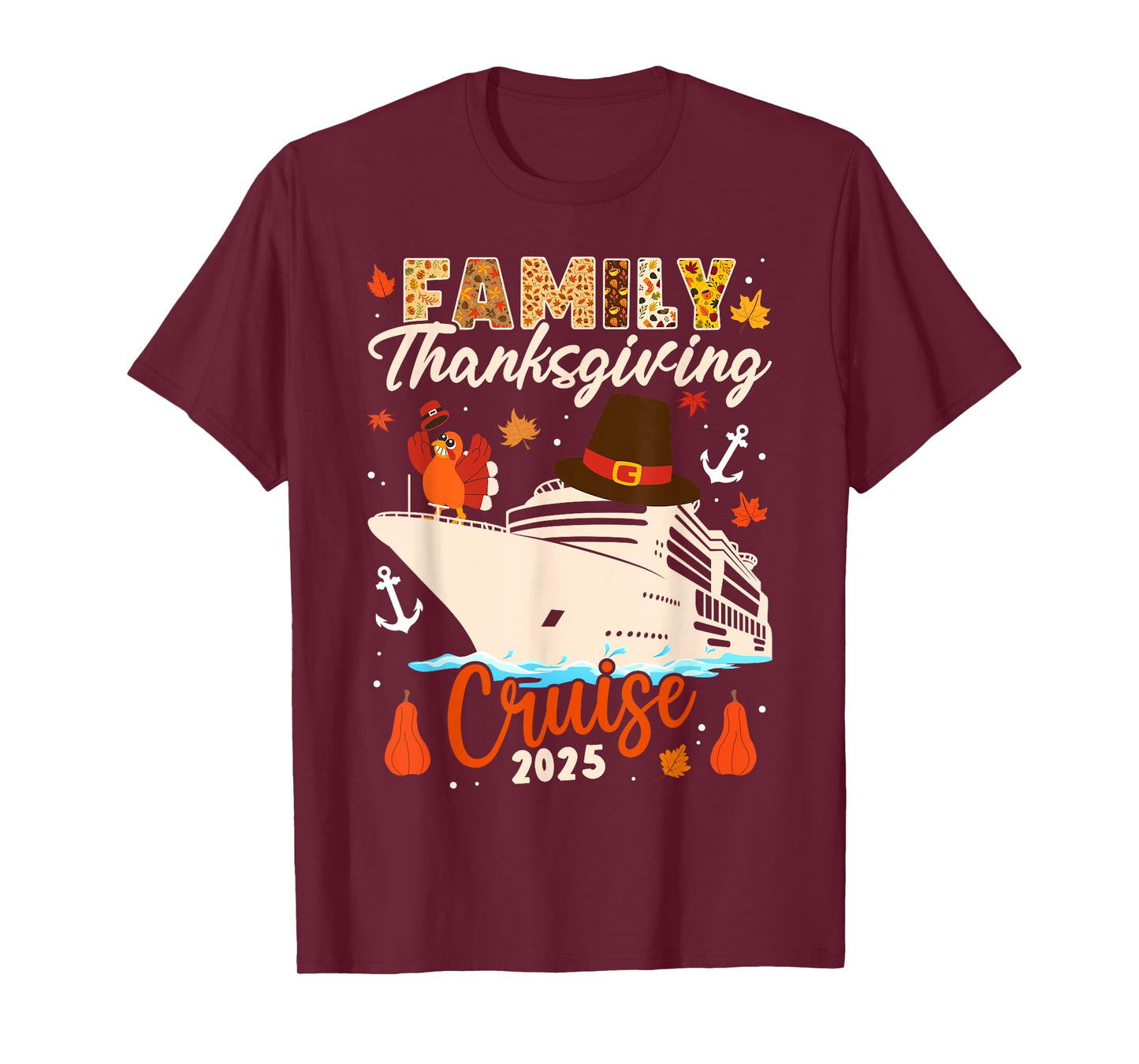 Matching Autumn Cruise Squad Family Thanksgiving Cruise 2025 T-Shirt