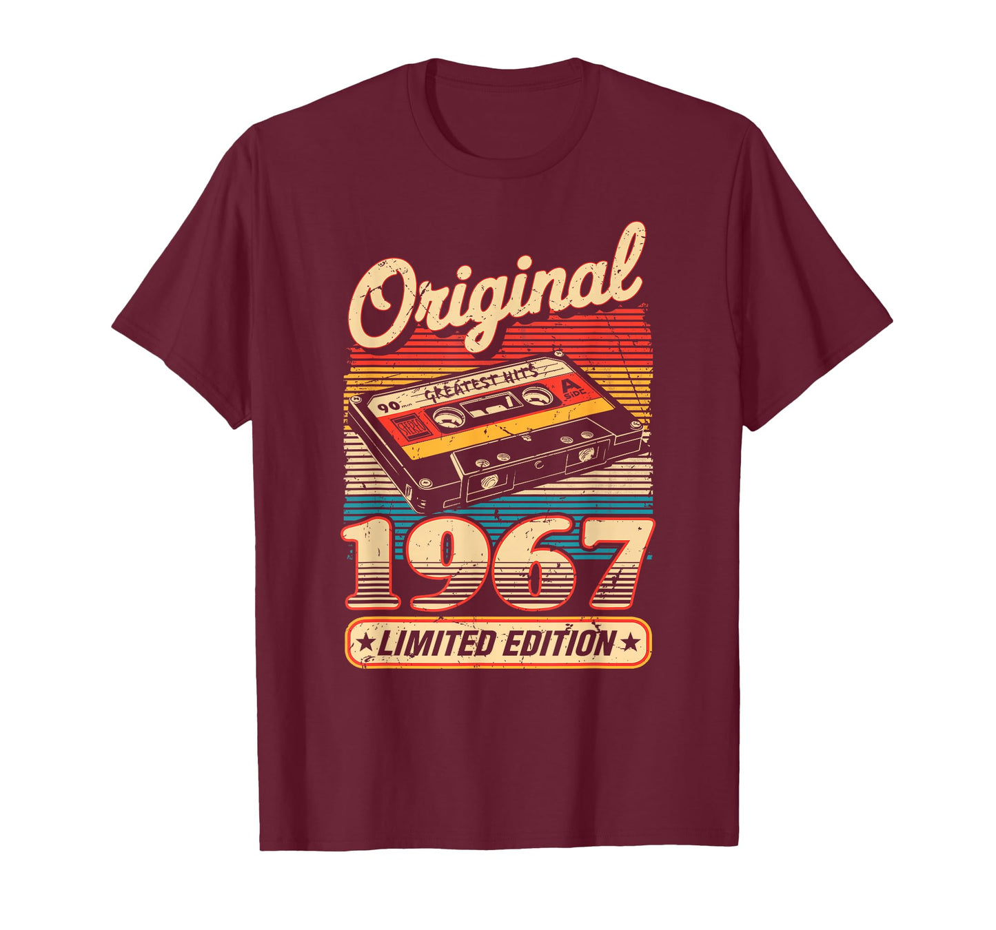 58th Birthday Retro Vintage 1967 Men Women T-Shirt
