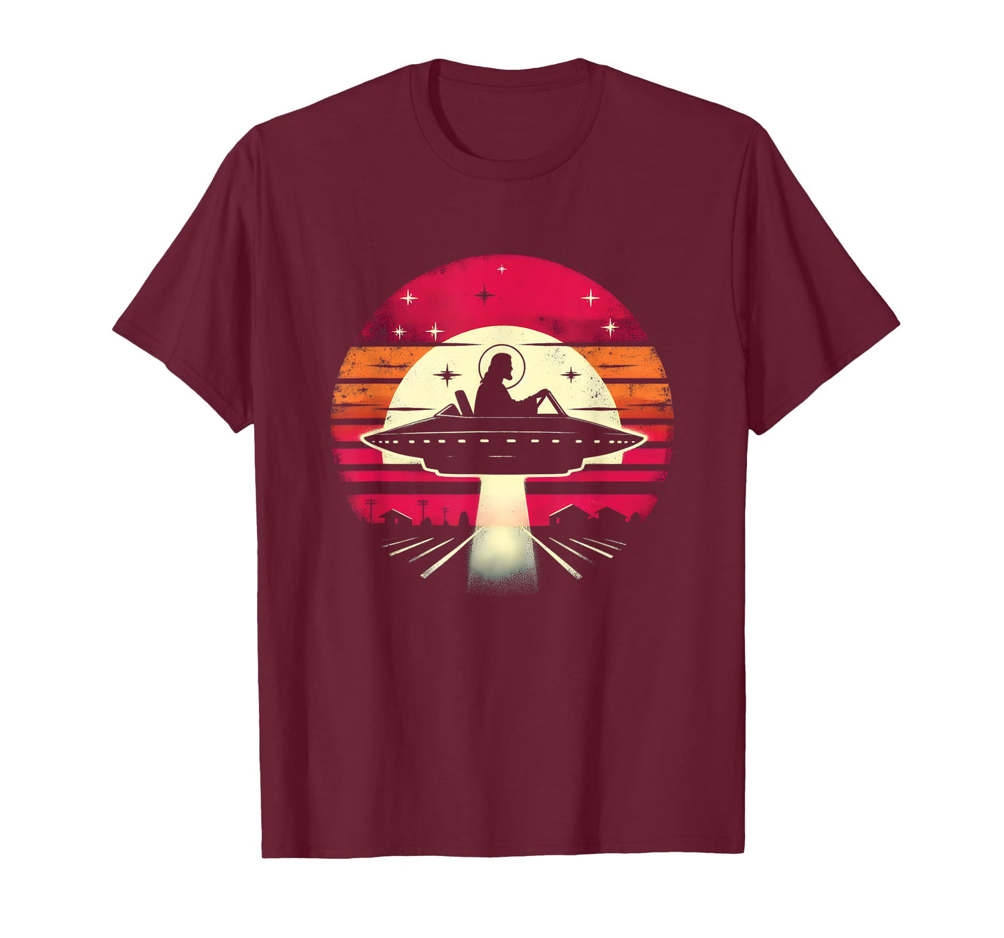 Jesus UFO Pilot - Funny Christian Religious Alien Lover T-Shirt