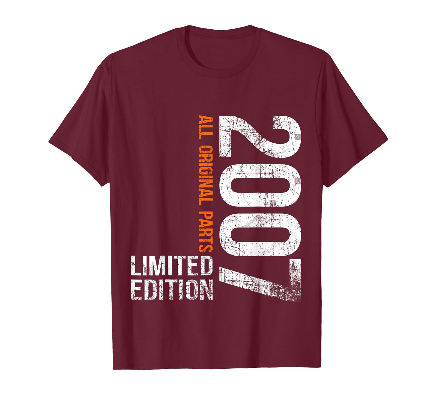 Vintage 2007 18th Birthday Gifts Boy Girl 18 Years Old T-Shirt