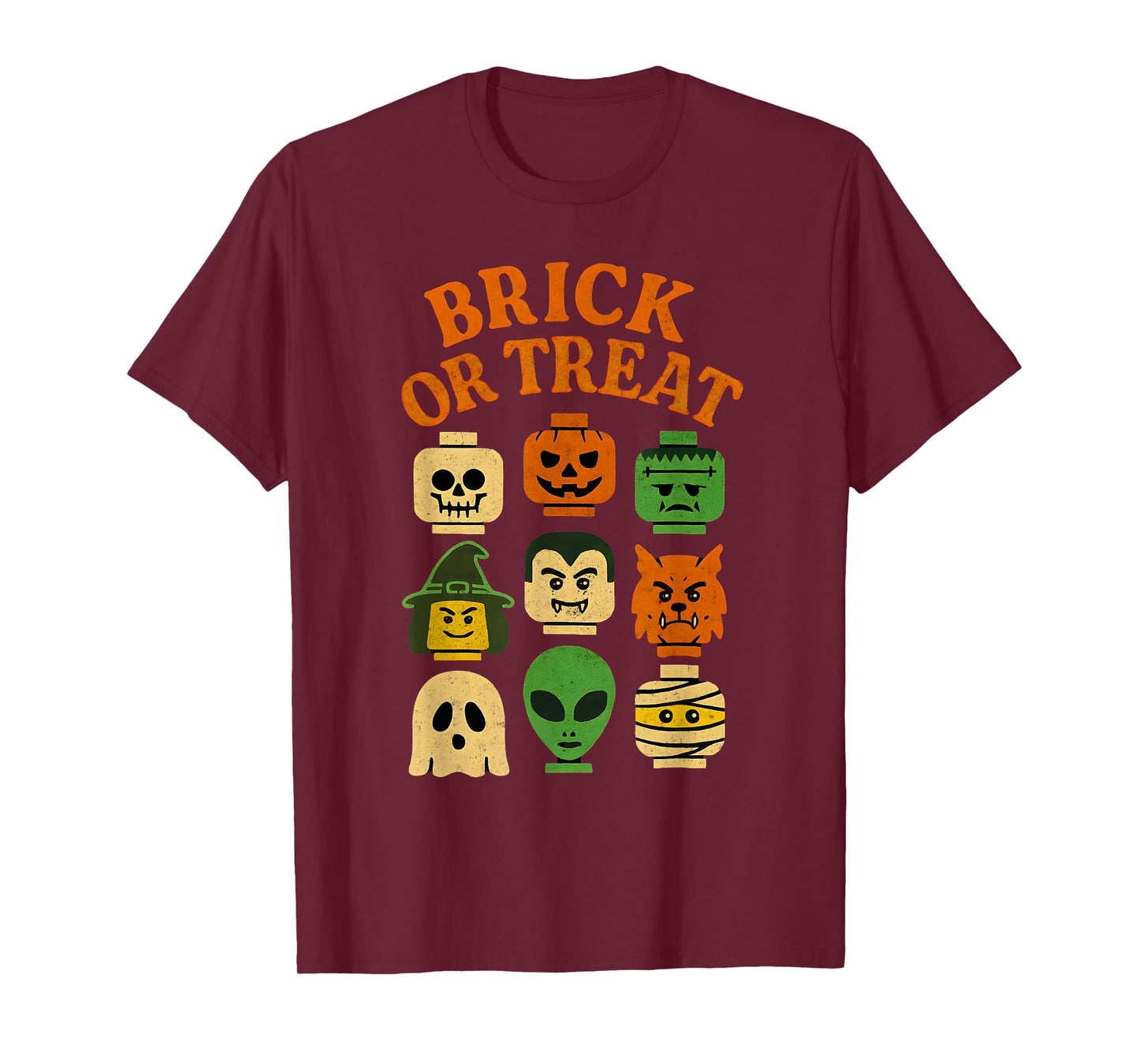 Brick or Treat Halloween Costume Building Bricks Family T-Shirt