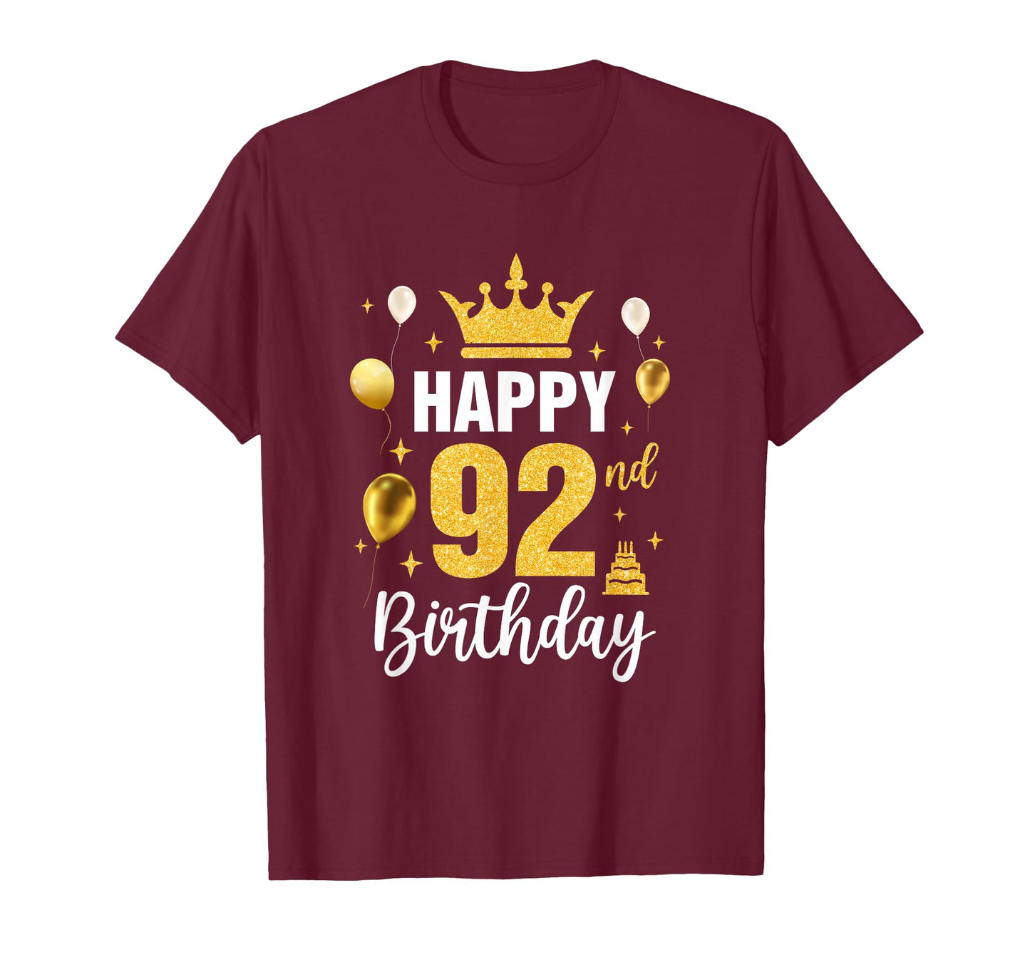 Happy 92Nd Birthday Idea For 92 Years Old Man And Woman T-Shirt