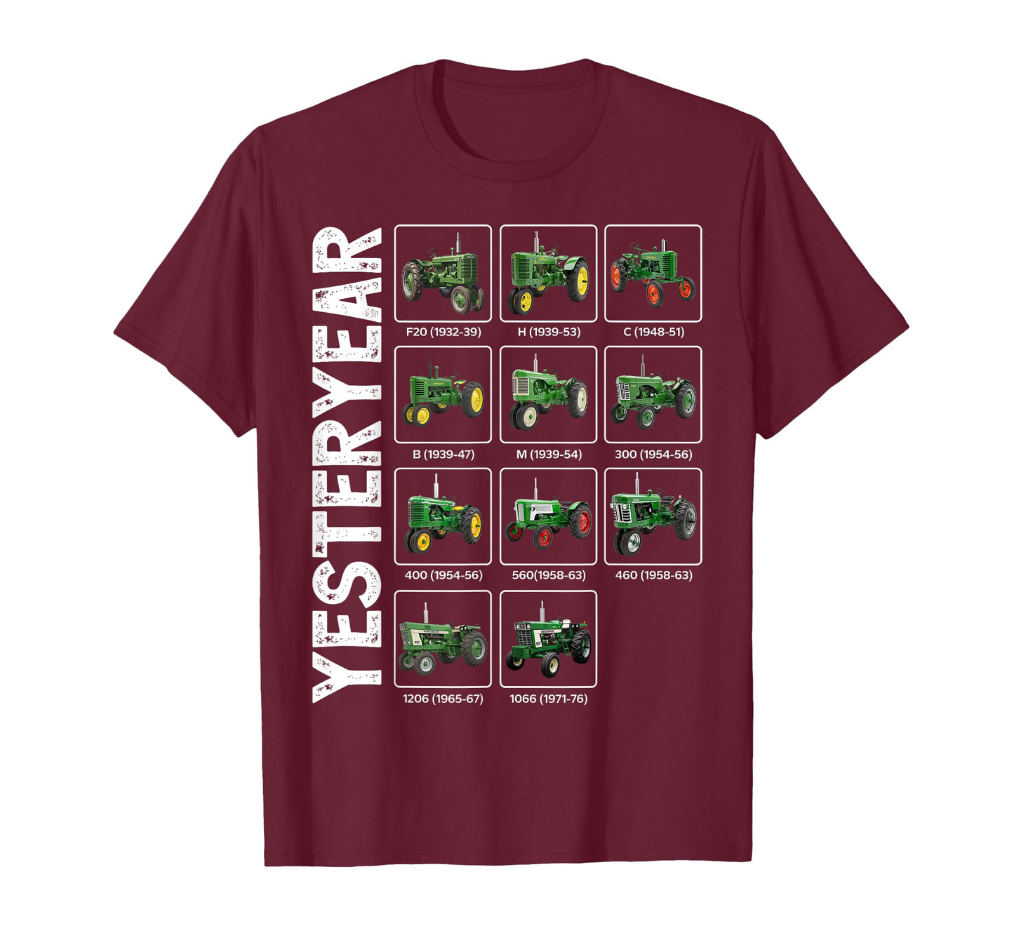 Retro Green Tractor Yesteryear Vintage T-Shirt