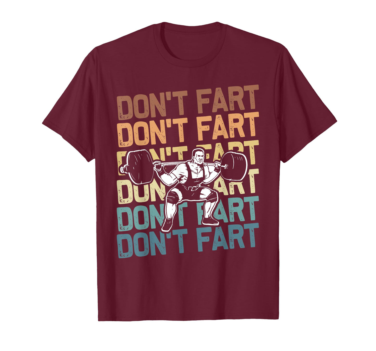 Funny Wieghtlifting Apparel for Men Women Don't Fart Lifting Weights Weightlifting Gym Fitness Workout T-Shirt, Small, Black