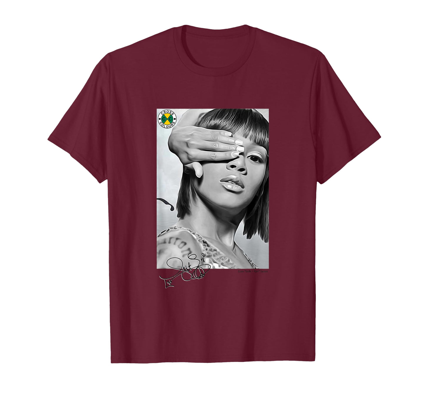 CROSS COLOURS Lisa Left Eye Lopes Legacy | 1990's Vintage Legends Unisex Adult T-Shirt
