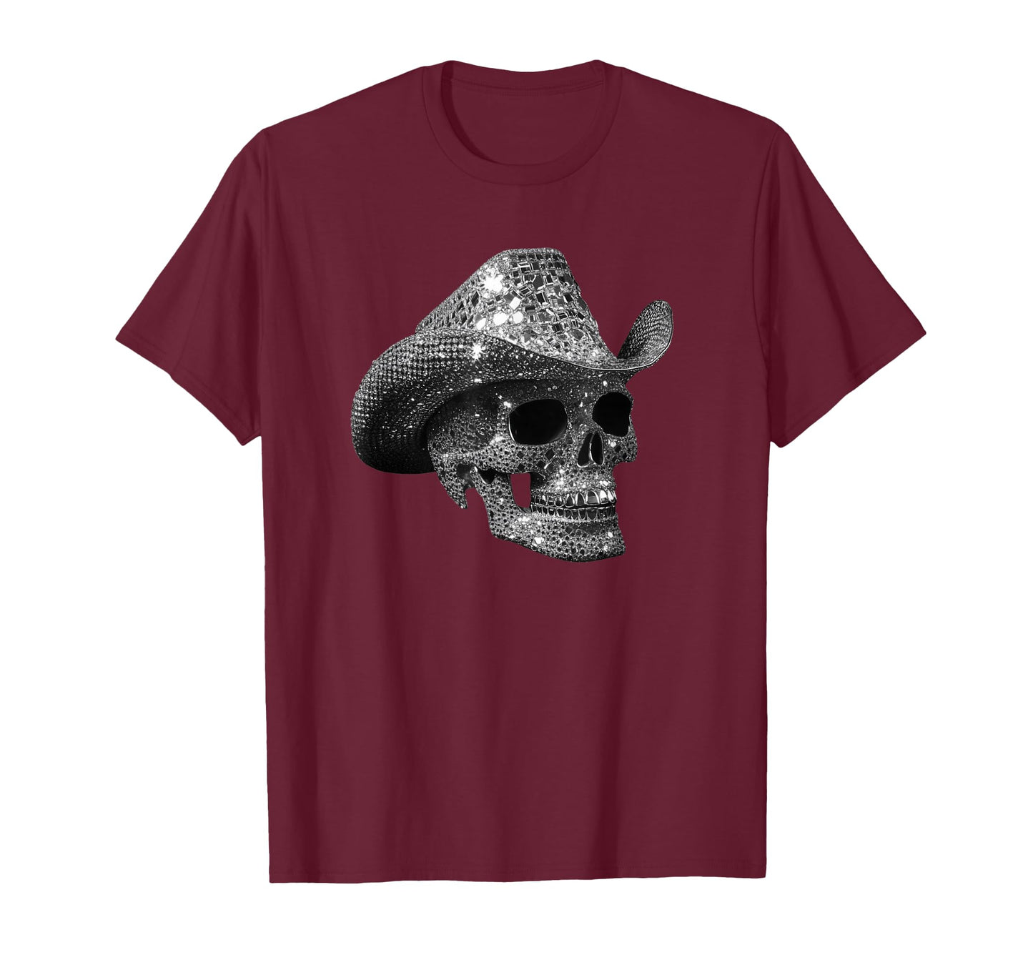 Skull made of diamonds wearing cowboy hat T-Shirt