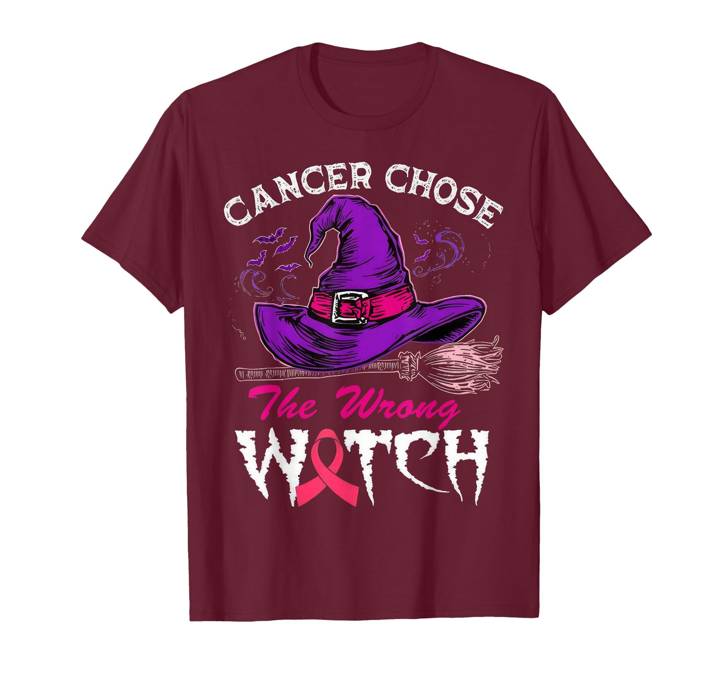 Cancer Chose The Wrong Witch Breast Cancer Awareness T-Shirt