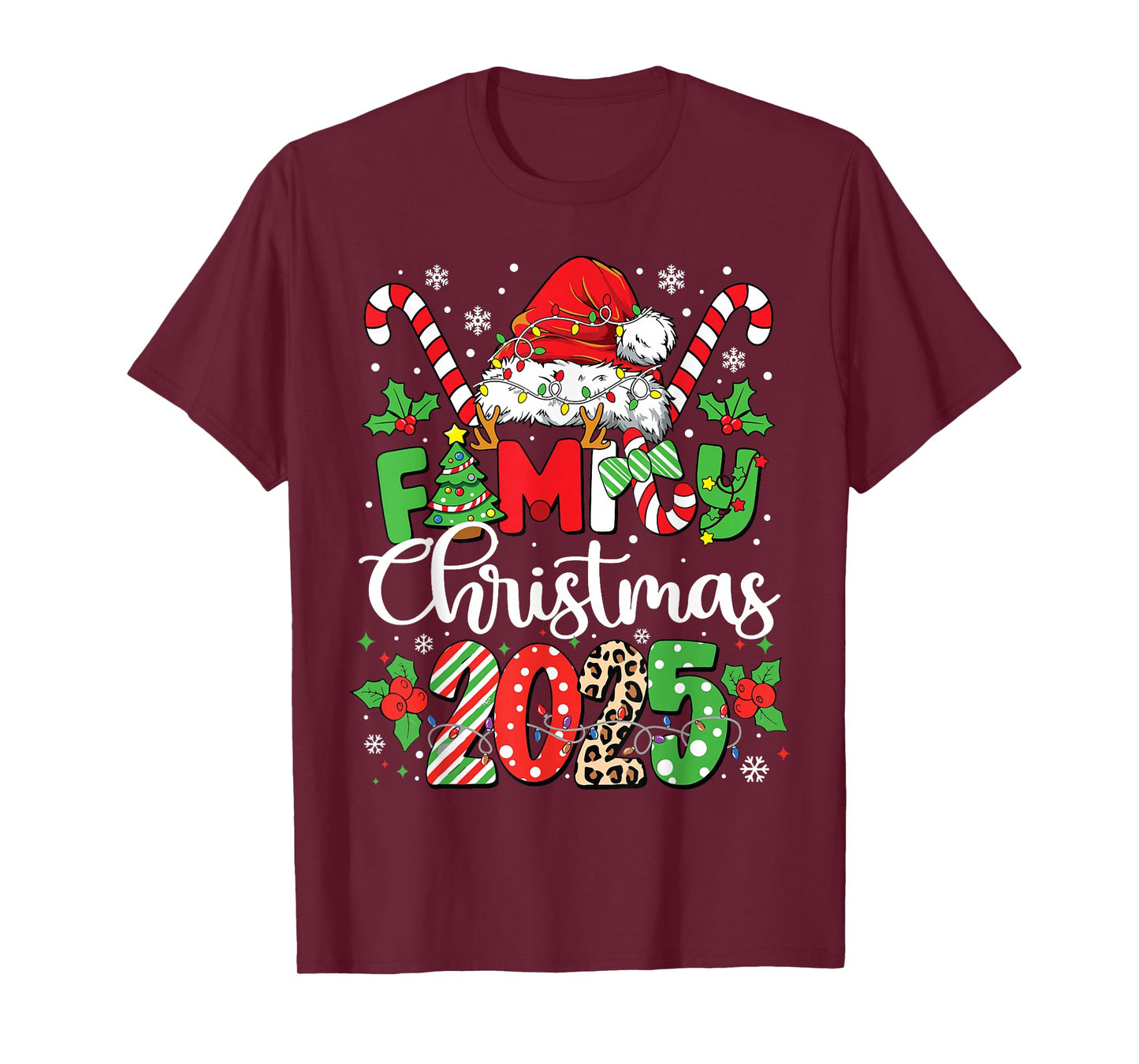Family Christmas 2025 Matching Outfit Xmas Squad Santa T-Shirt