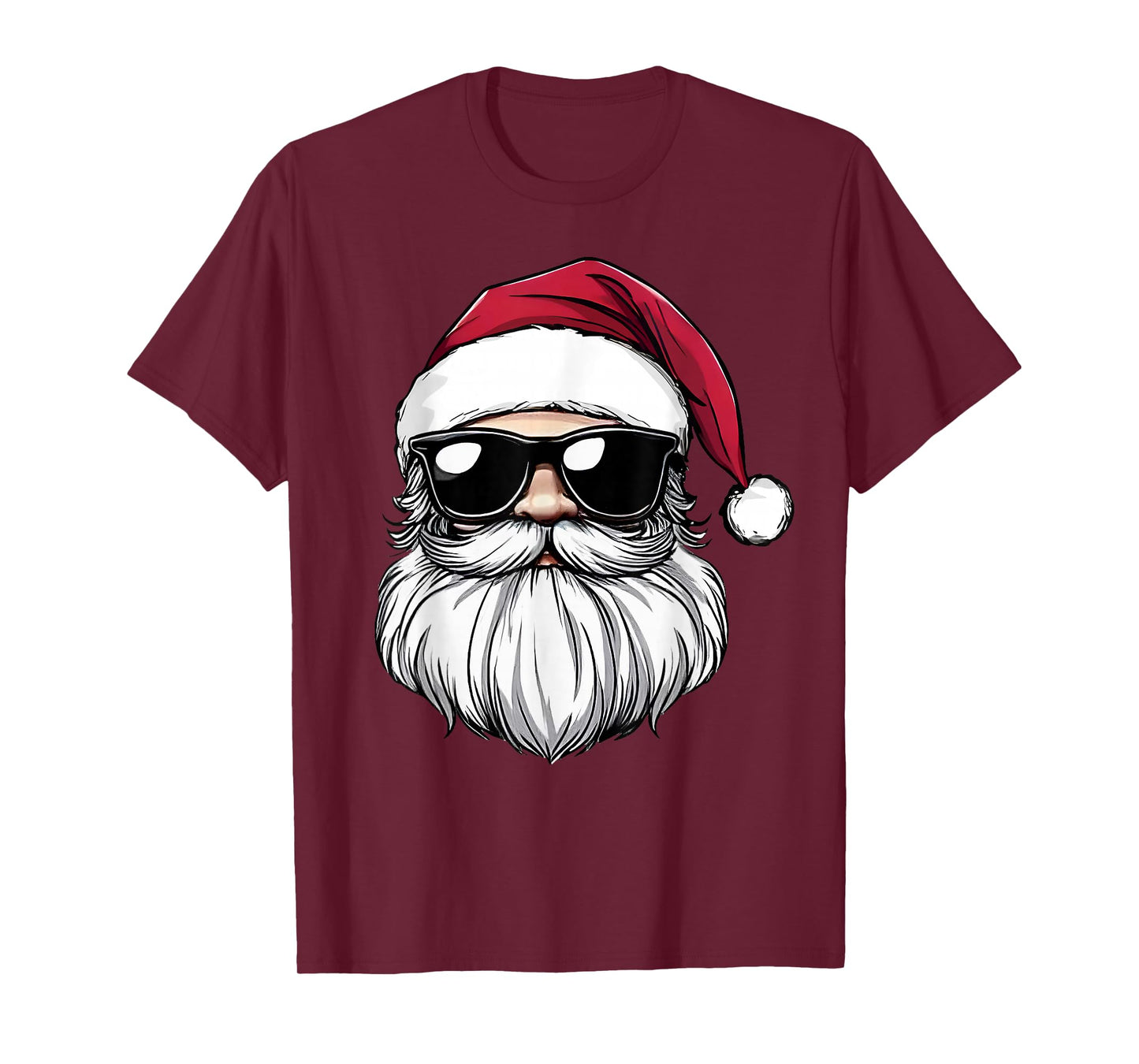 Funny Santa Sunglasses Merry Christmas Family Pajama Holiday T-Shirt