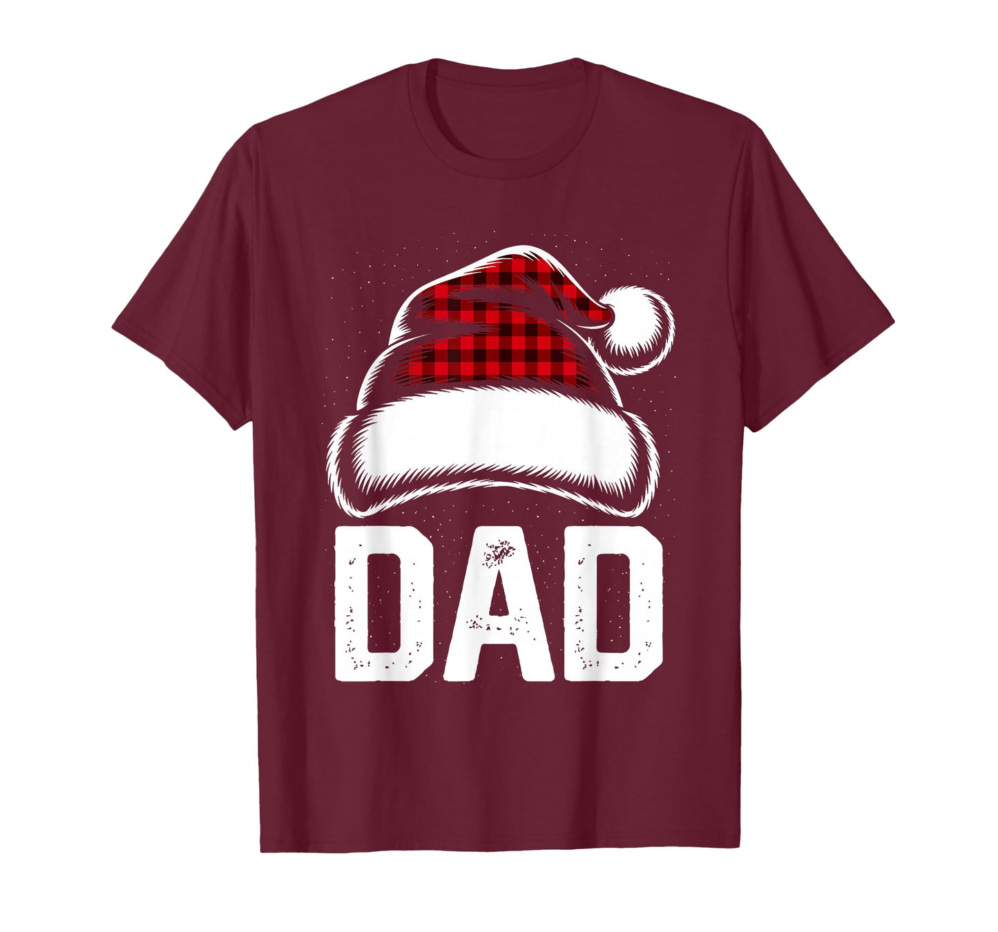 Dad Santa Red Plaid Christmas Family Matching Pajamas Xmas T-Shirt