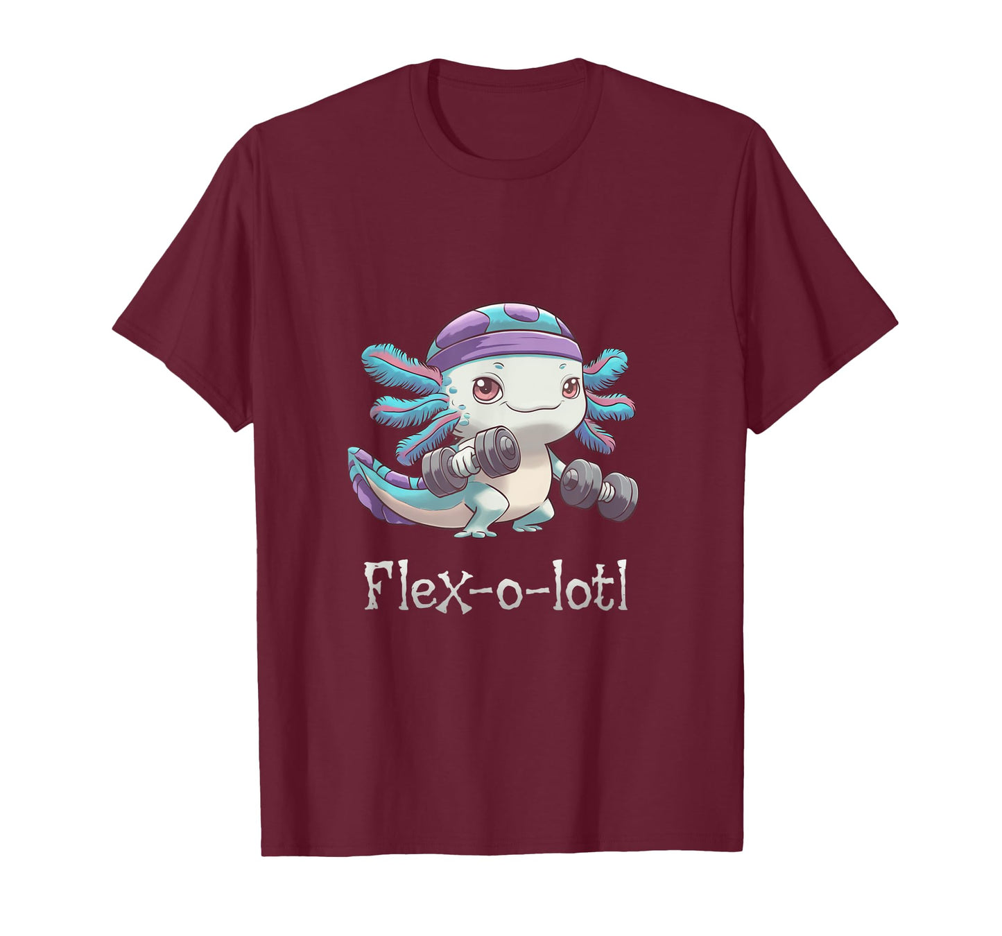 Flex-O-Lotl Funny Axolotl Gym Workout Weightlifting T-Shirt