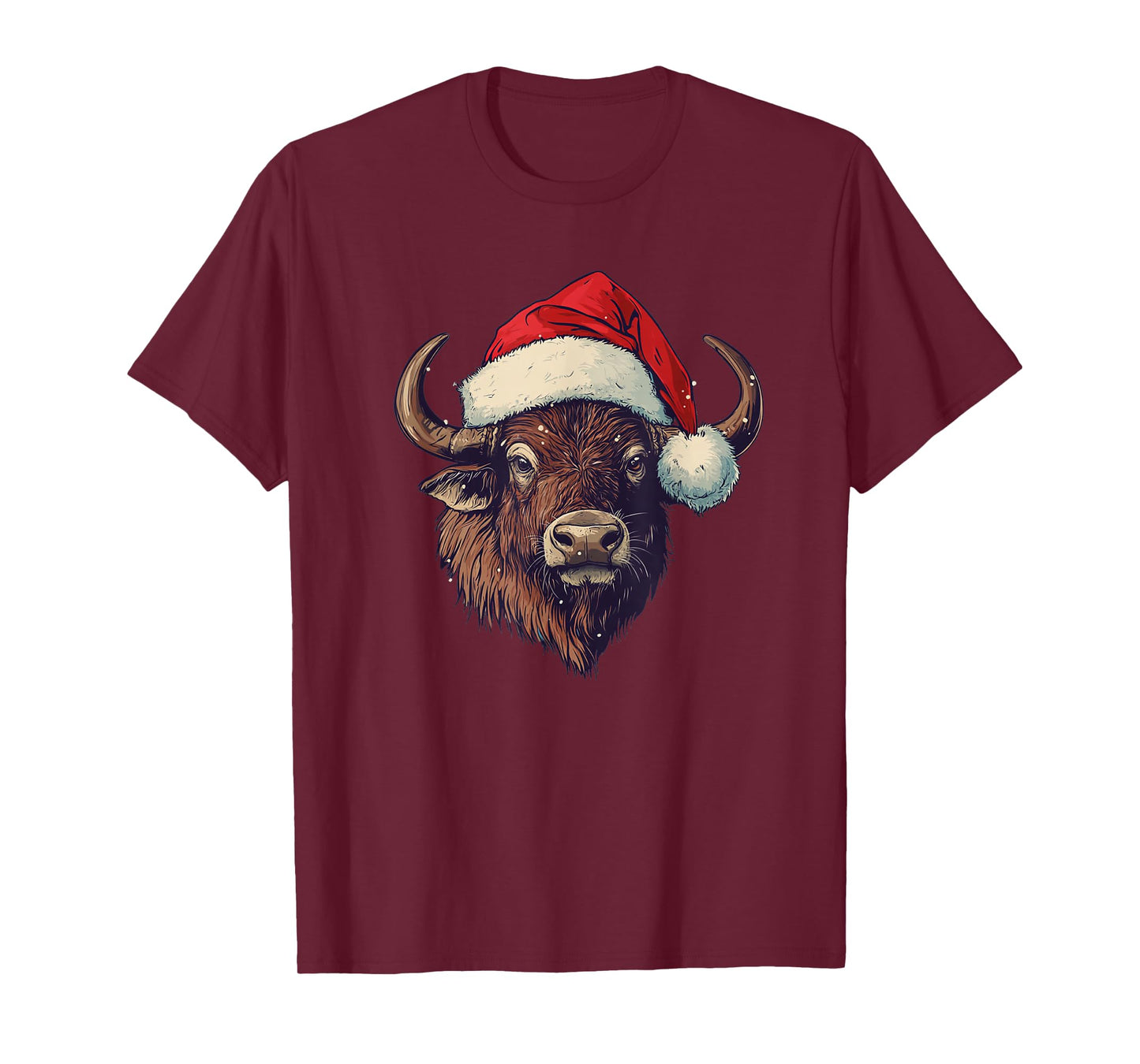 Awesome Santa’s Buffalo for a Festive Celebration T-Shirt