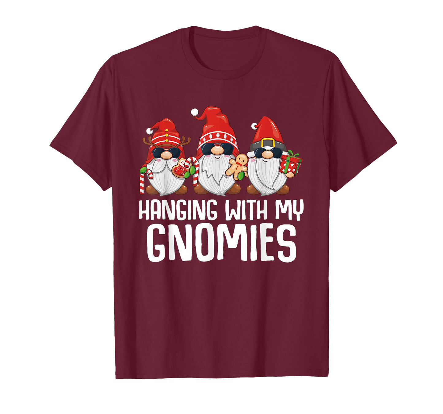 Hanging with My Gnomies Family Xmas Christmas Pajamas PJ T-Shirt
