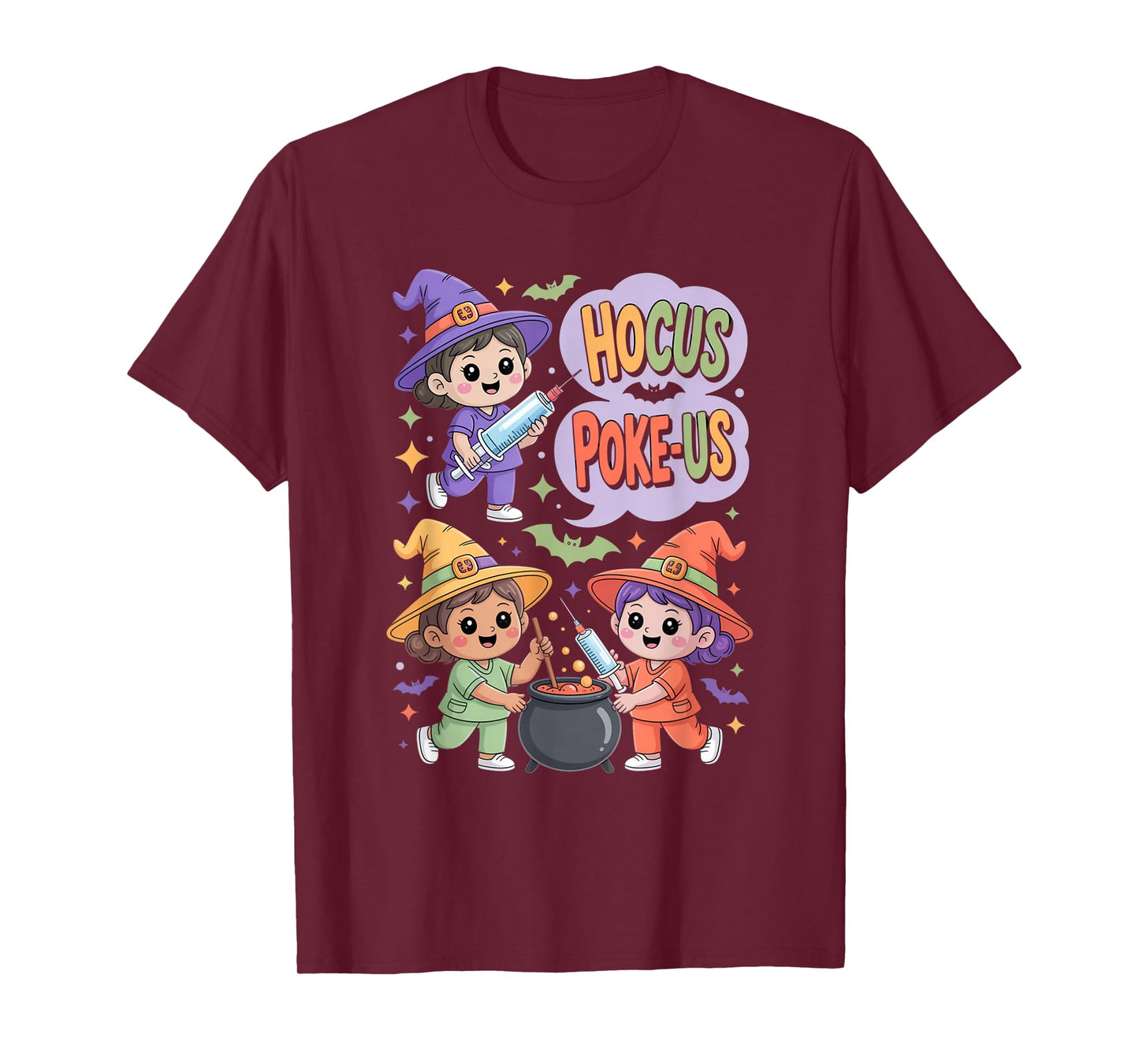 Hocus Poke-Us Nurse Witch Halloween Costume Humor T-Shirt