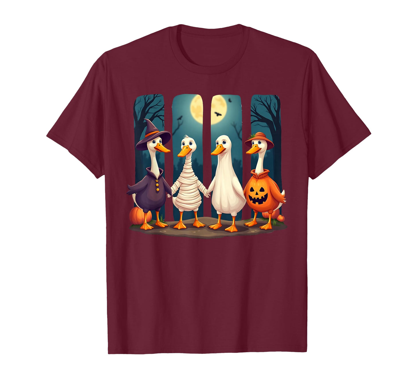 Gooses in Witch Ghost Pumpkin Costume Cosplay Halloween Day T-Shirt