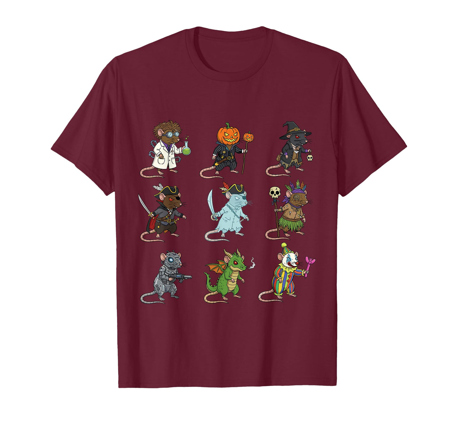 Rat Spooky Witch Boo Zombie Rat Funny Halloween Boys & Girls T-Shirt