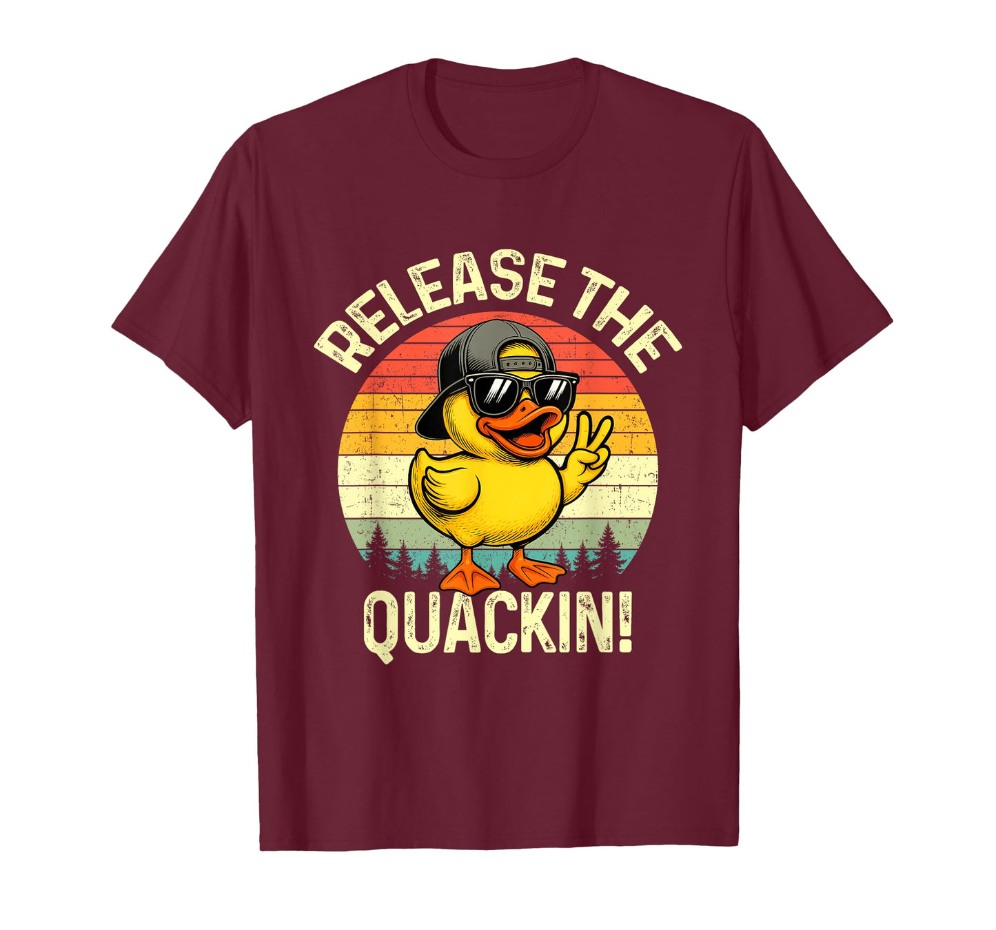 Funny Release The Quackin Vintage Rubber Duckie Duck T-Shirt