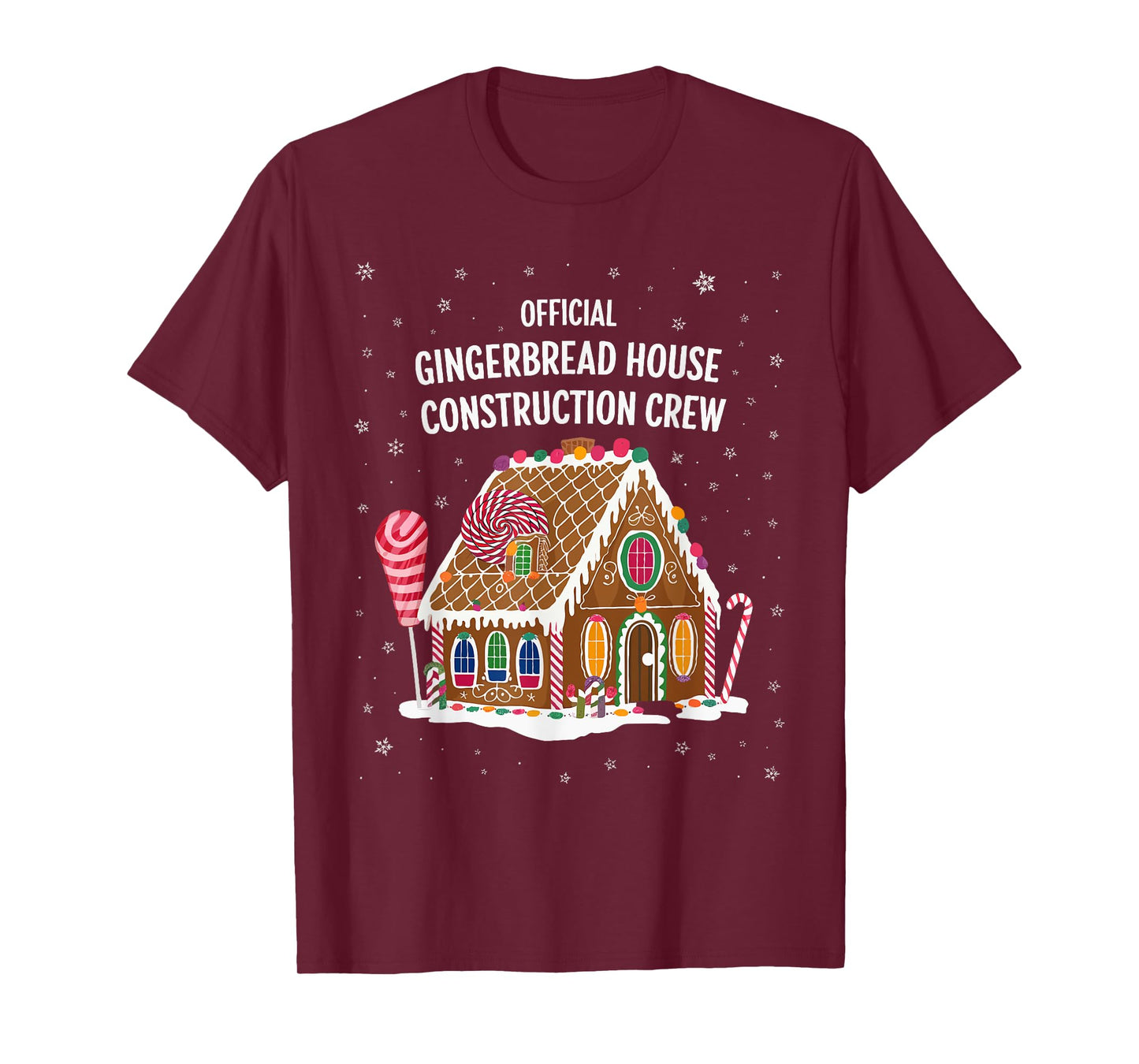 Gingerbread House Construction Crew Cookie Baking Christmas T-Shirt