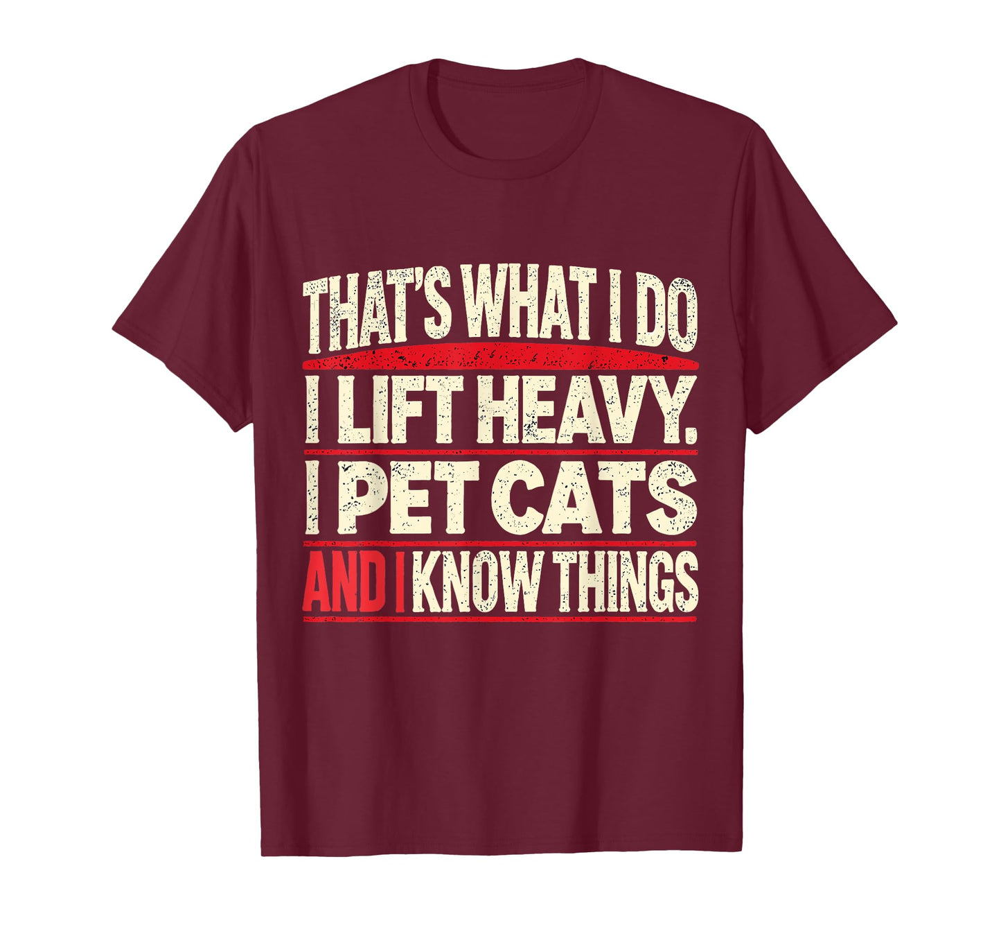 That's What I Do I Lift Heavy Pet Cats Lover Unisex-Adults Funny Gym Workout Weightlifting Cat Animal Powerlifting T-Shirt Black Short Sleeve T-Shirt Small