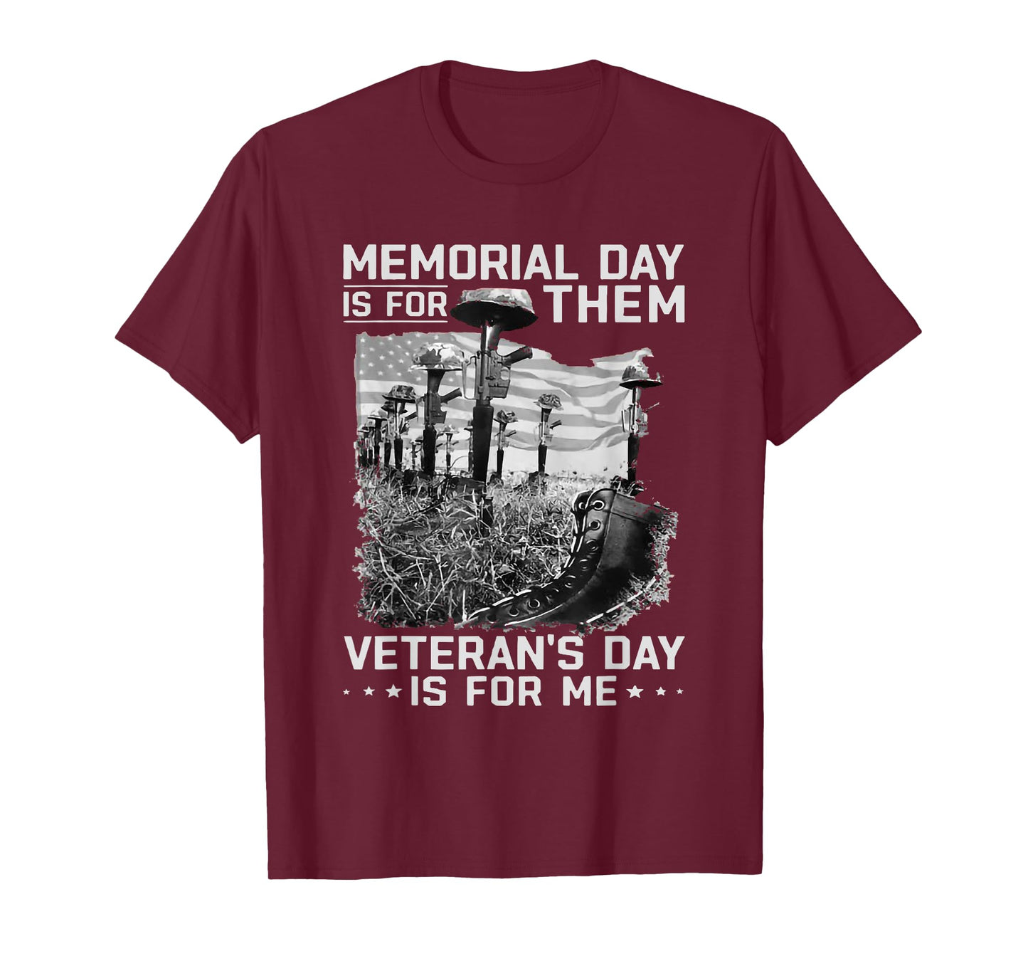 Retro Memorial Day Is For Them Veteran's Day Is For Me T-Shirt