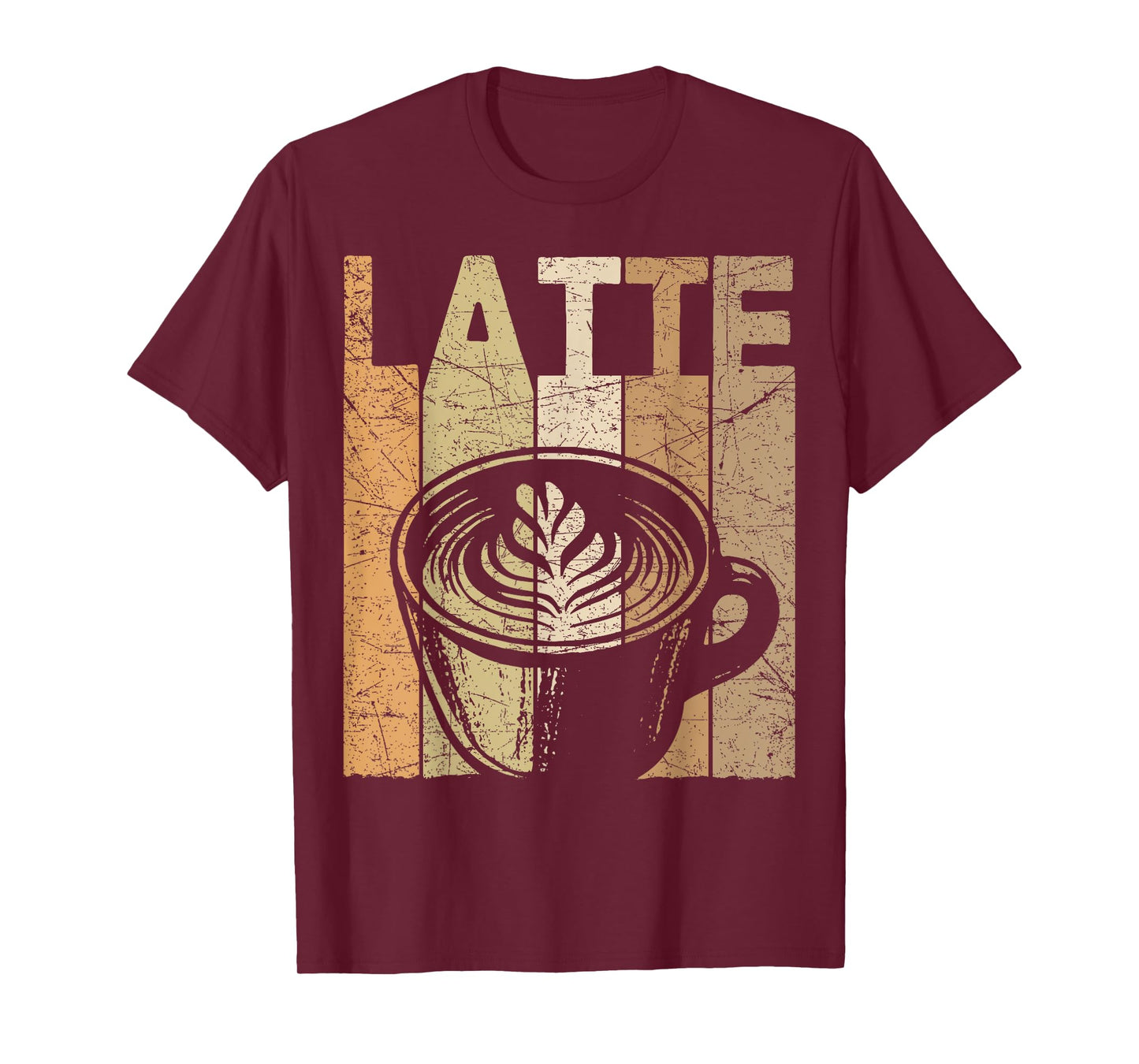 Latte Vintage Latte Coffee Retro Espresso Latte Lover T-Shirt