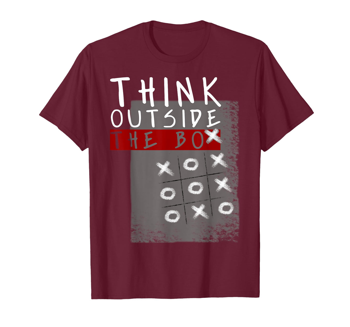Think Outside The Box Funny Tic Tac Toe Geeks Gift T-Shirt