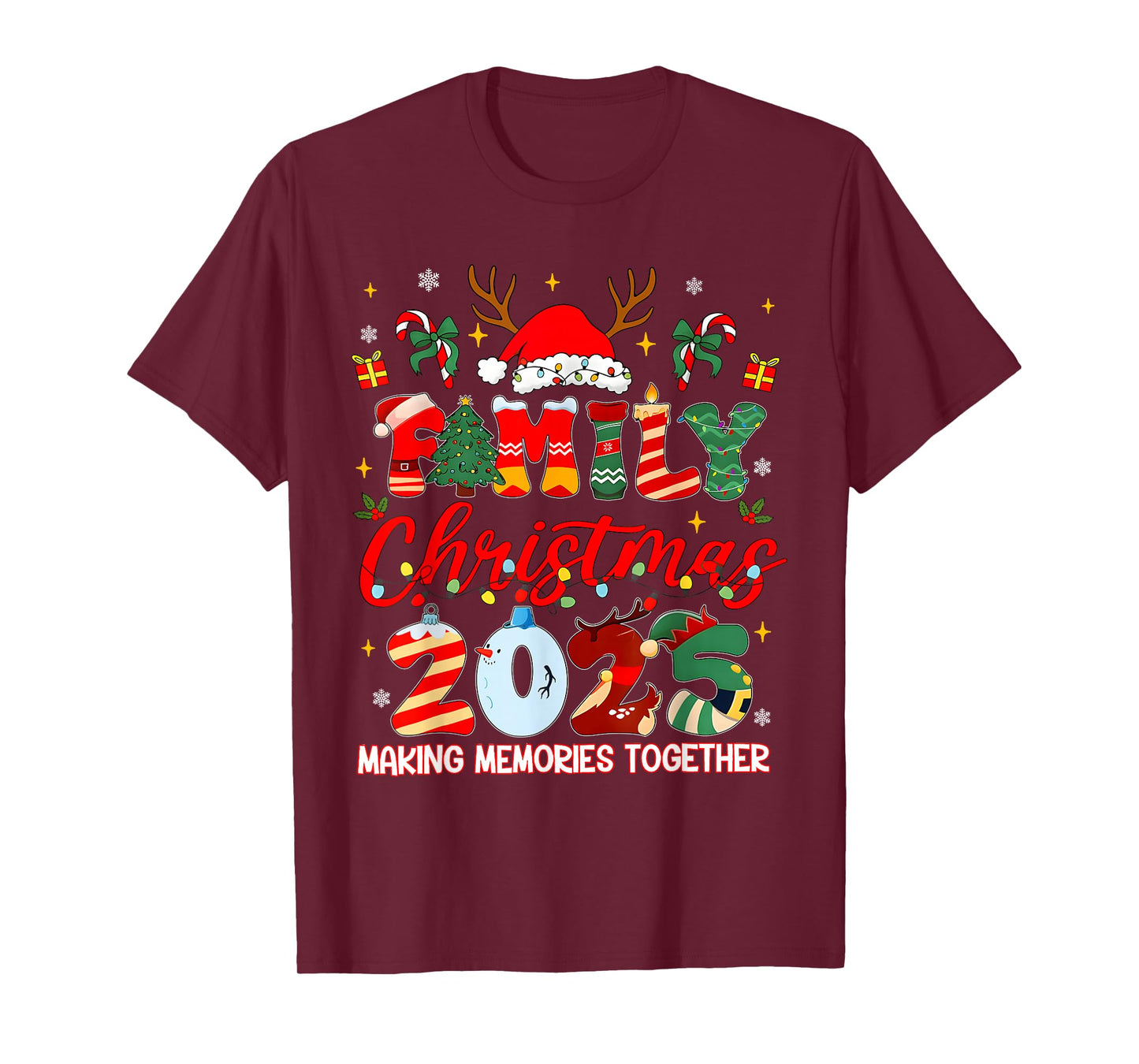 Family Christmas 2025 Matching Outfit Xmas Squad Santa T-Shirt