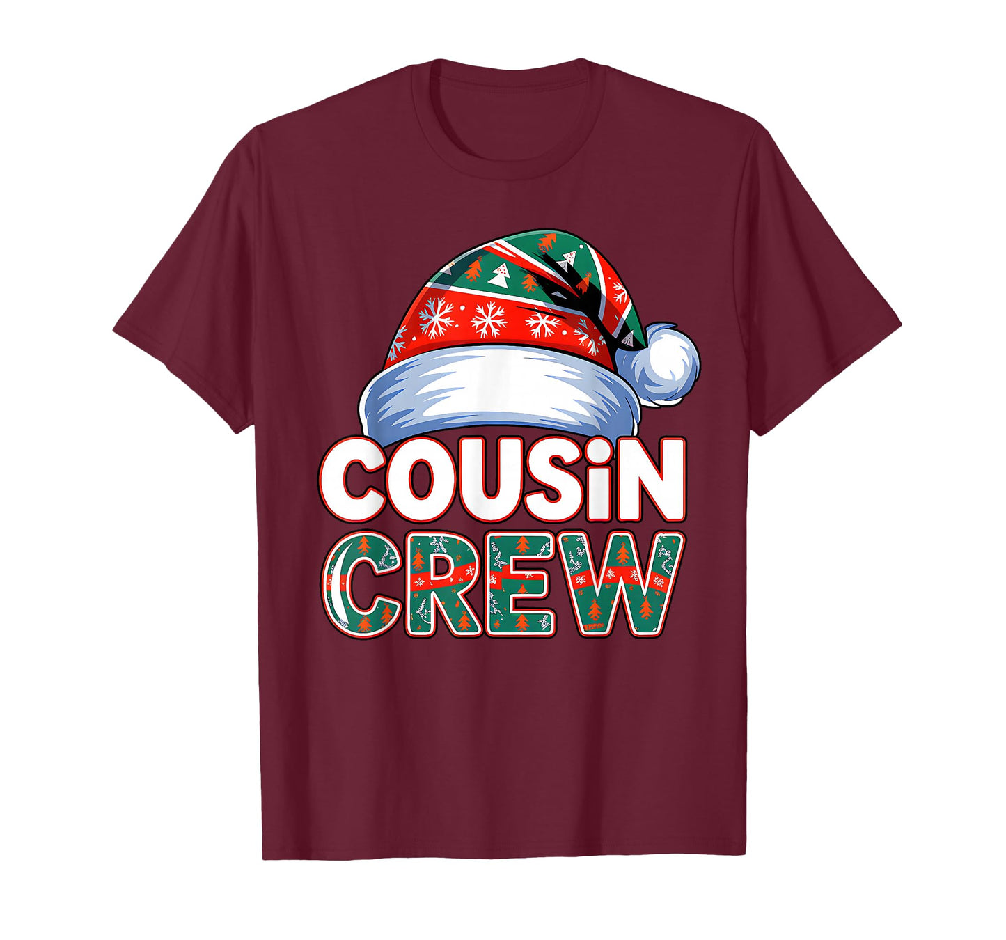Christmas Cousin Crew Buffalo Red Plaid Family Xmas Pajamas T-Shirt